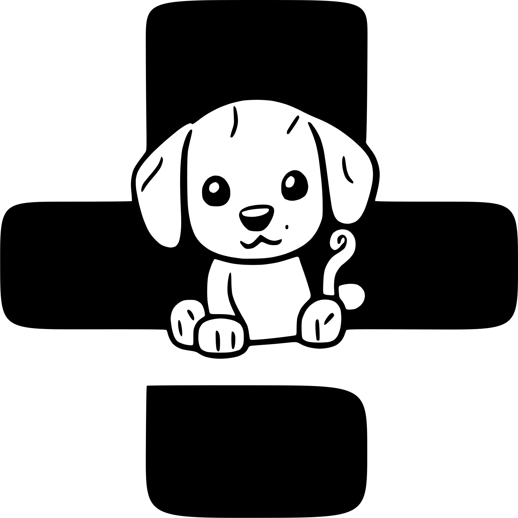 AI-generated SVG of a A puppy with a bone