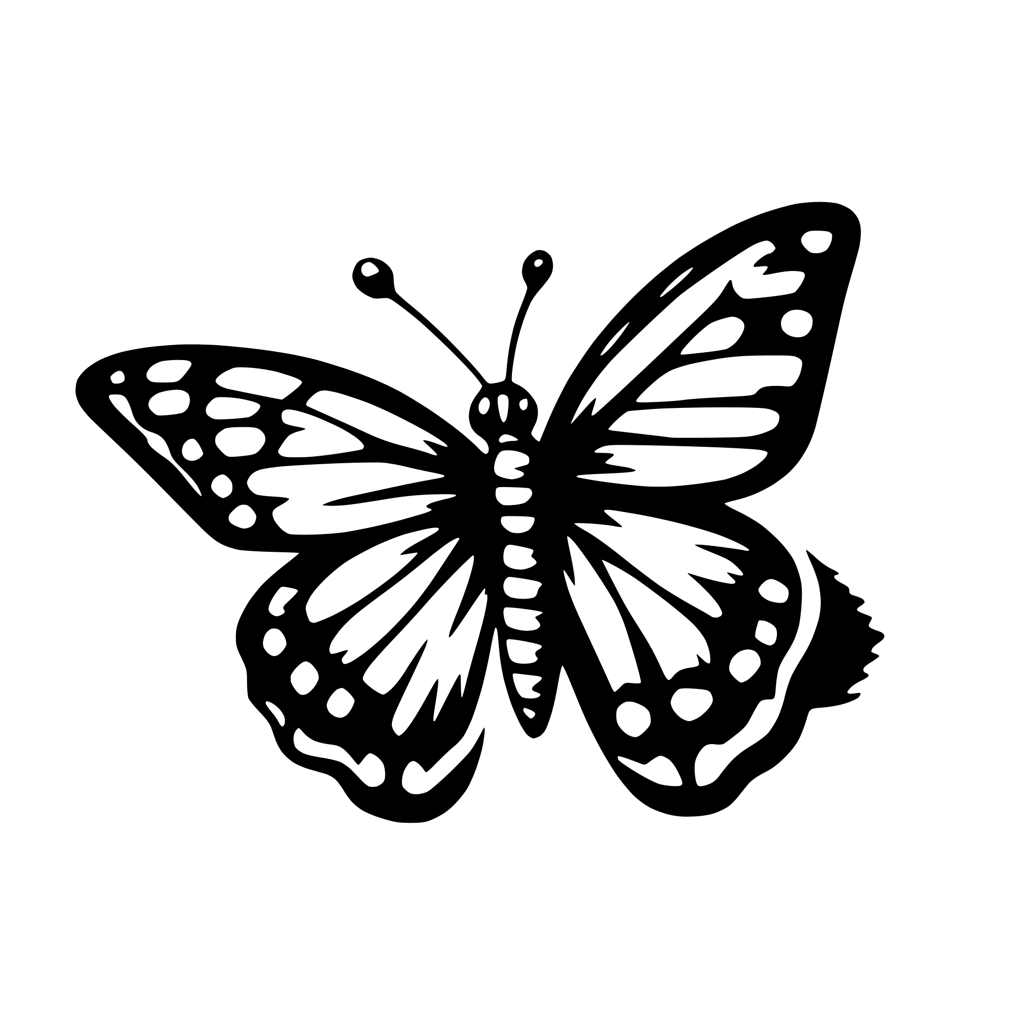 AI-generated SVG of a butterfly
