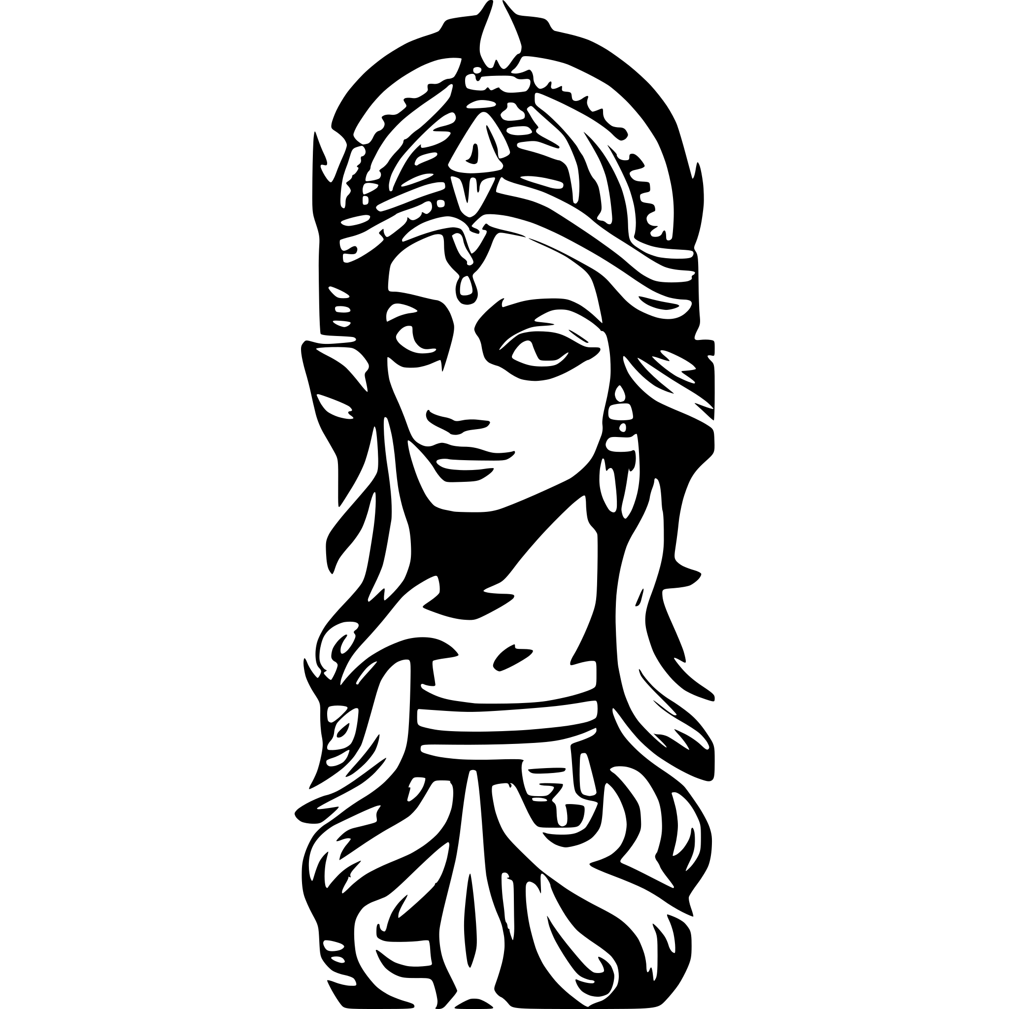 AI-generated SVG of a Hindu god