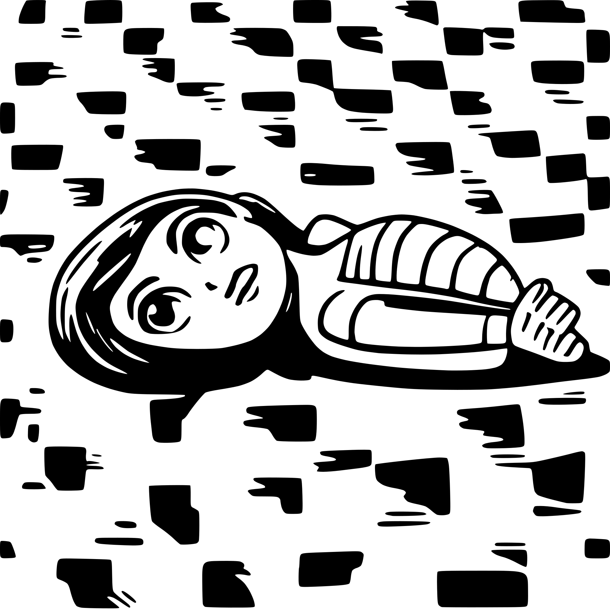 AI-generated SVG of 'A grotesque girl lying on the pavement, drawn in David Shrigley, Liana Finck and Stefan Marx style. The digital illustration using a fine-tip pencil, with deliberately a wobbly, hand-drawn feel. simple comics, line drawing'