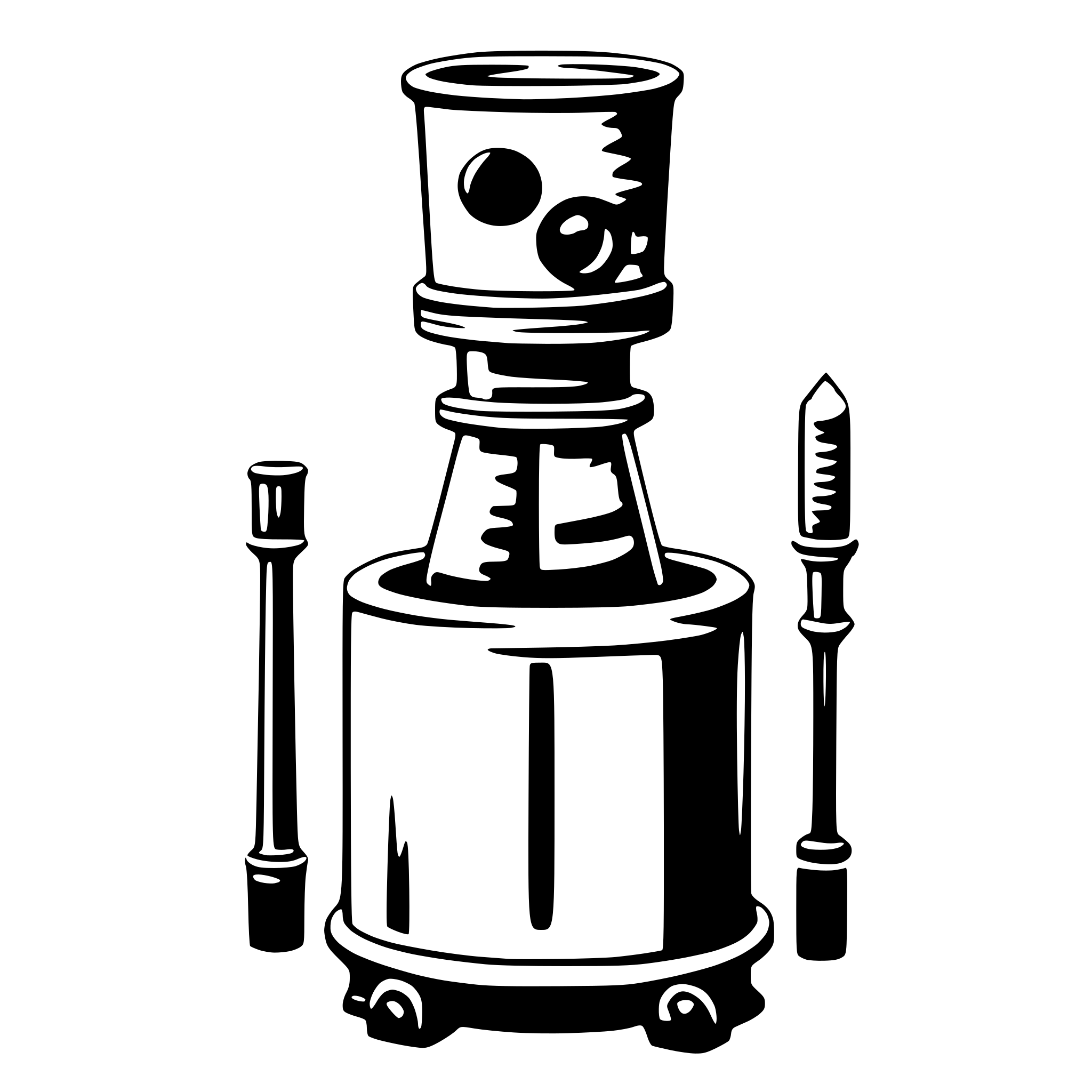 AI-generated SVG of 'bot labcoat beaker'