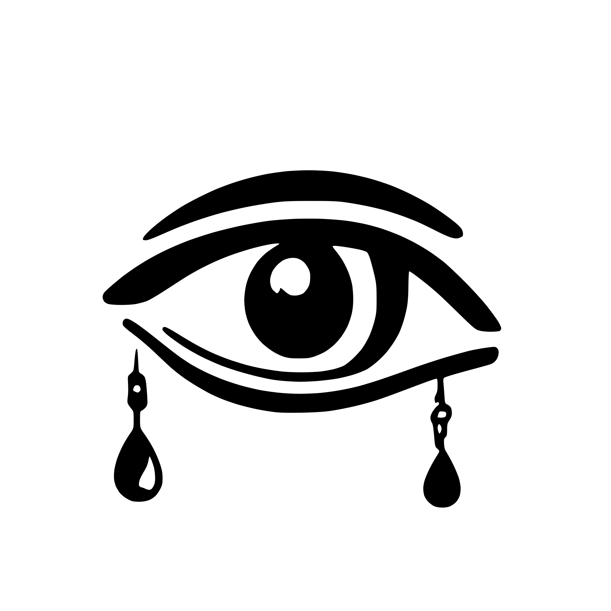 AI-generated SVG of a an eye icon in the top left, slightly faded and a hyperlink/chain link icon in the bottom right, partly covering the eye in a simplistic monochrome style