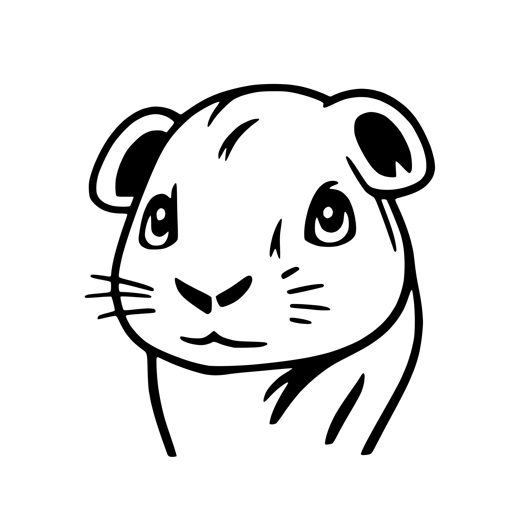 AI-generated SVG of 'The guinea pig. outline'
