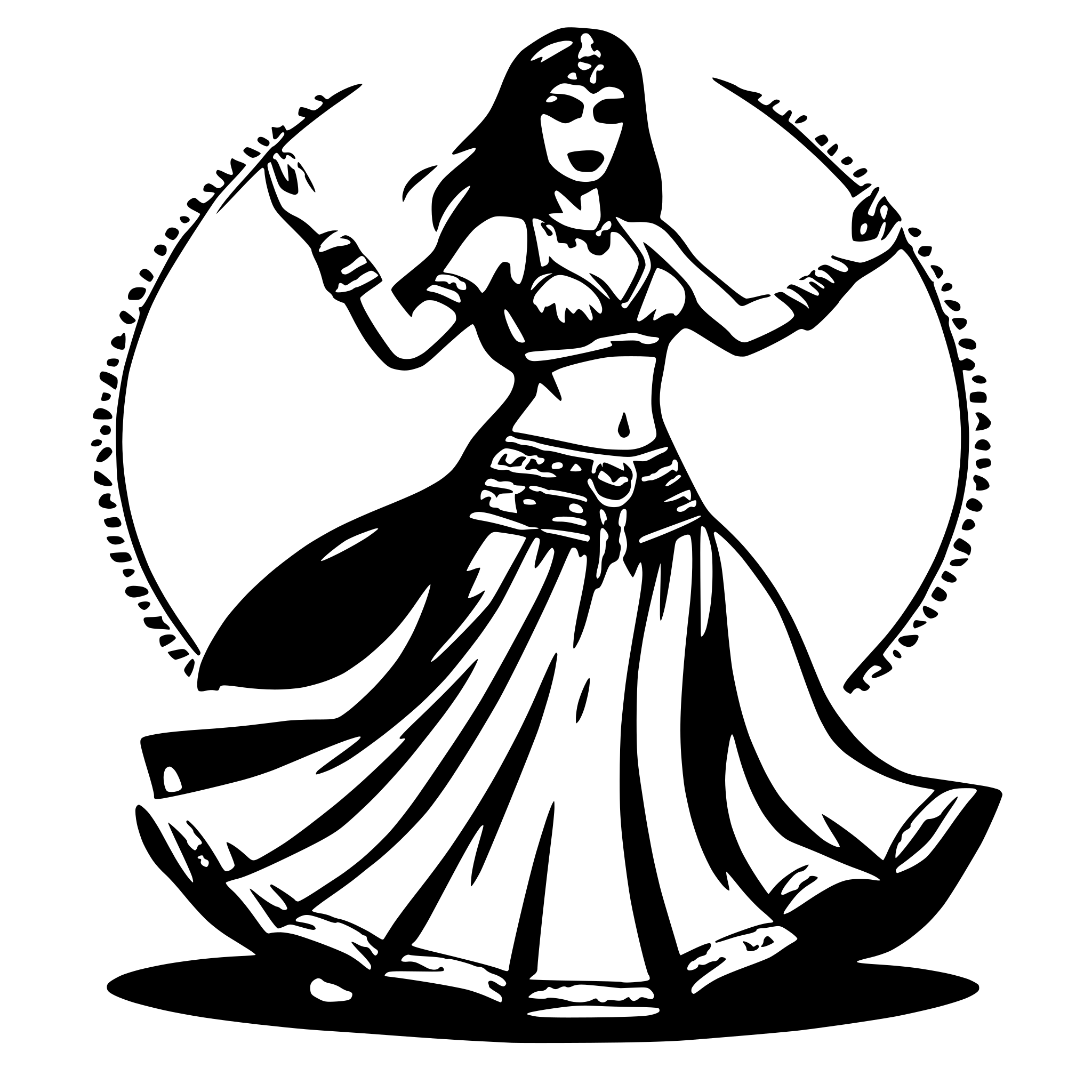 AI-generated SVG of 'Belly Dancer'