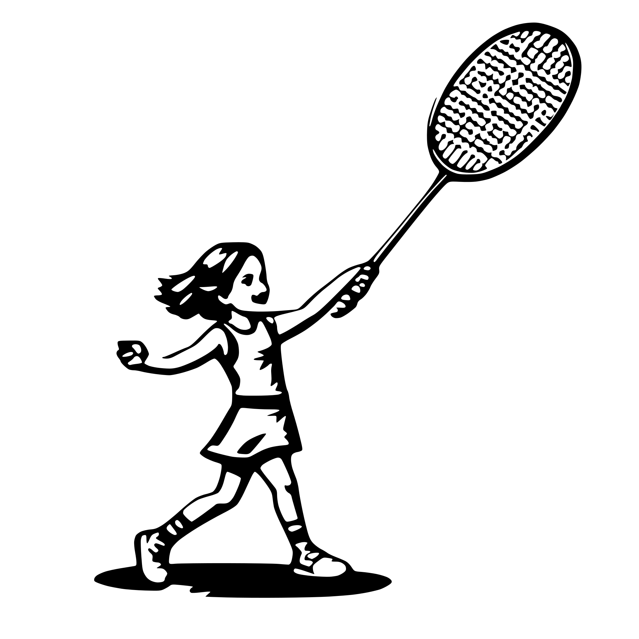 AI-generated SVG of a badminton