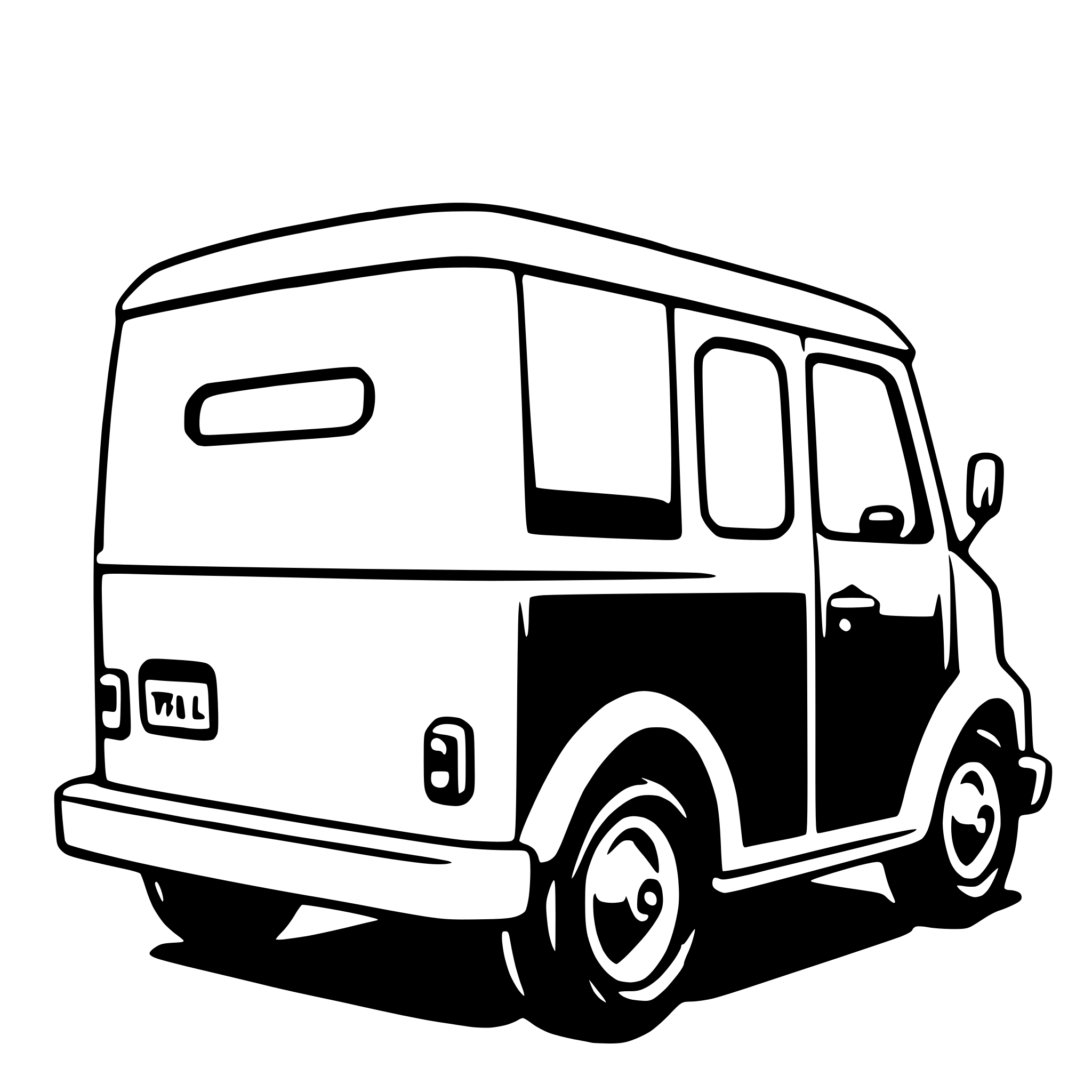 AI-generated SVG of a panel van