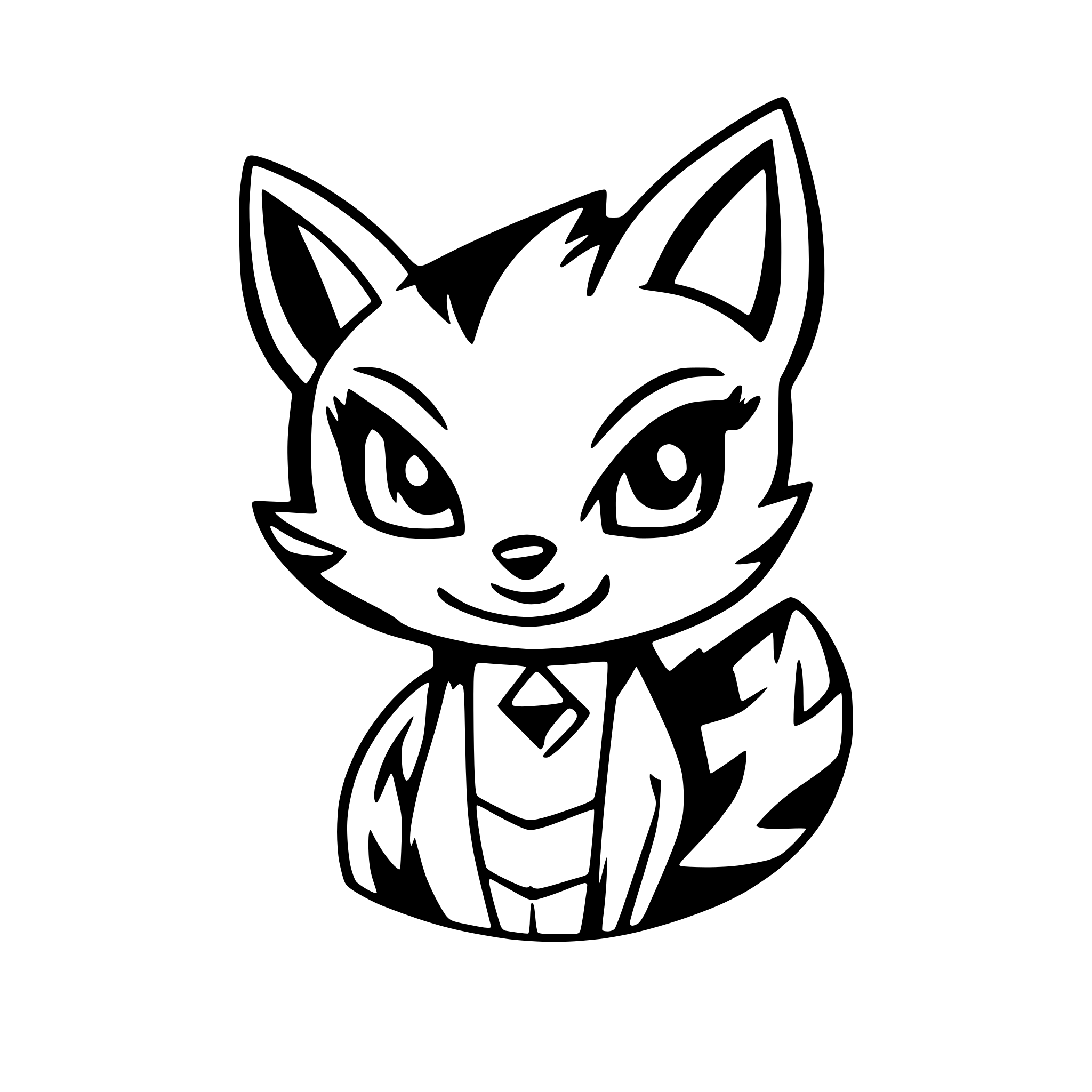 AI-generated SVG of a tattoo studio fox