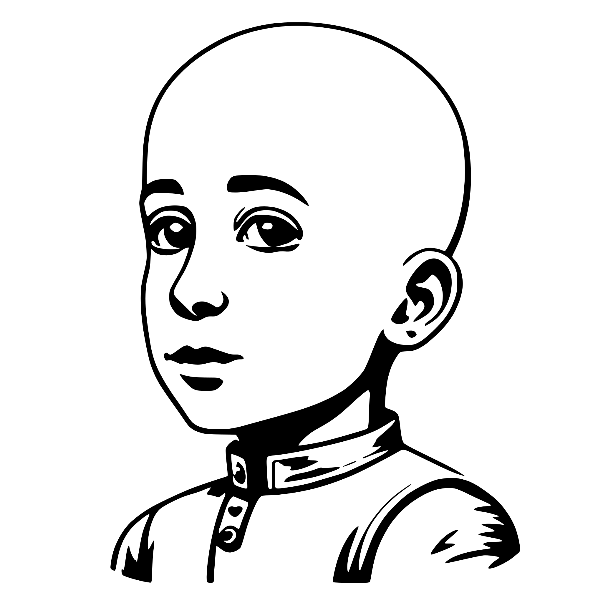 AI-generated SVG of 'bald boy'