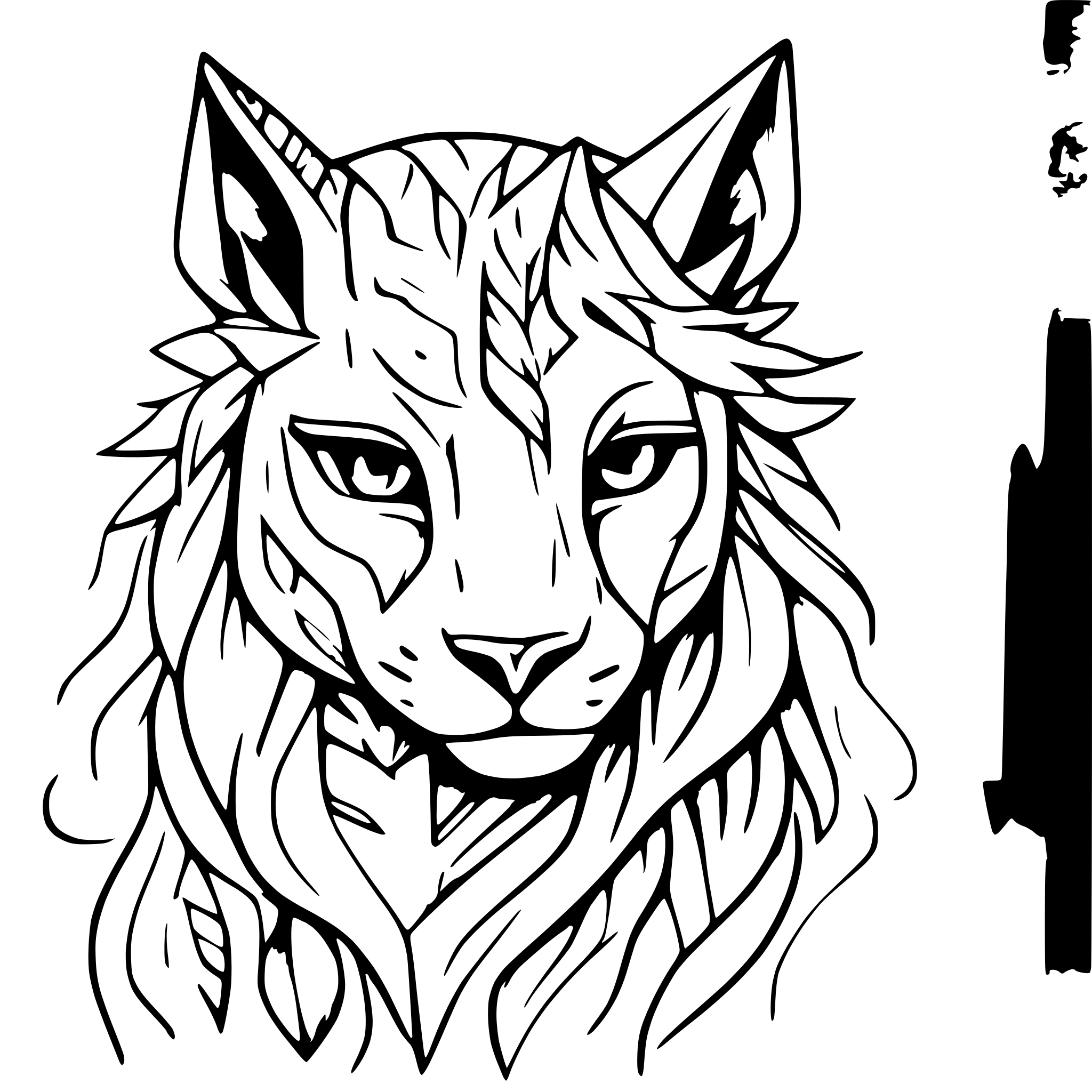 AI-generated SVG of a A Mythological creature that is a blend of a griffon and a puma