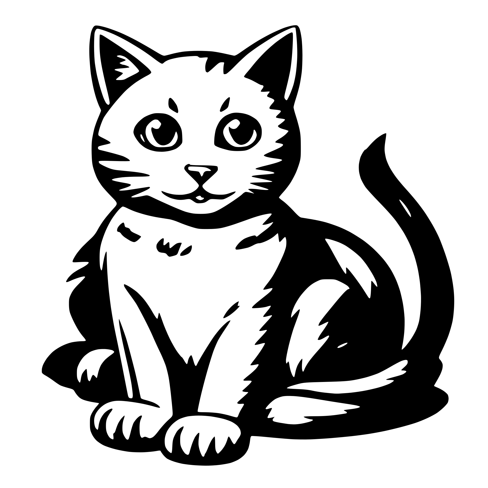 AI-generated SVG of a a cat