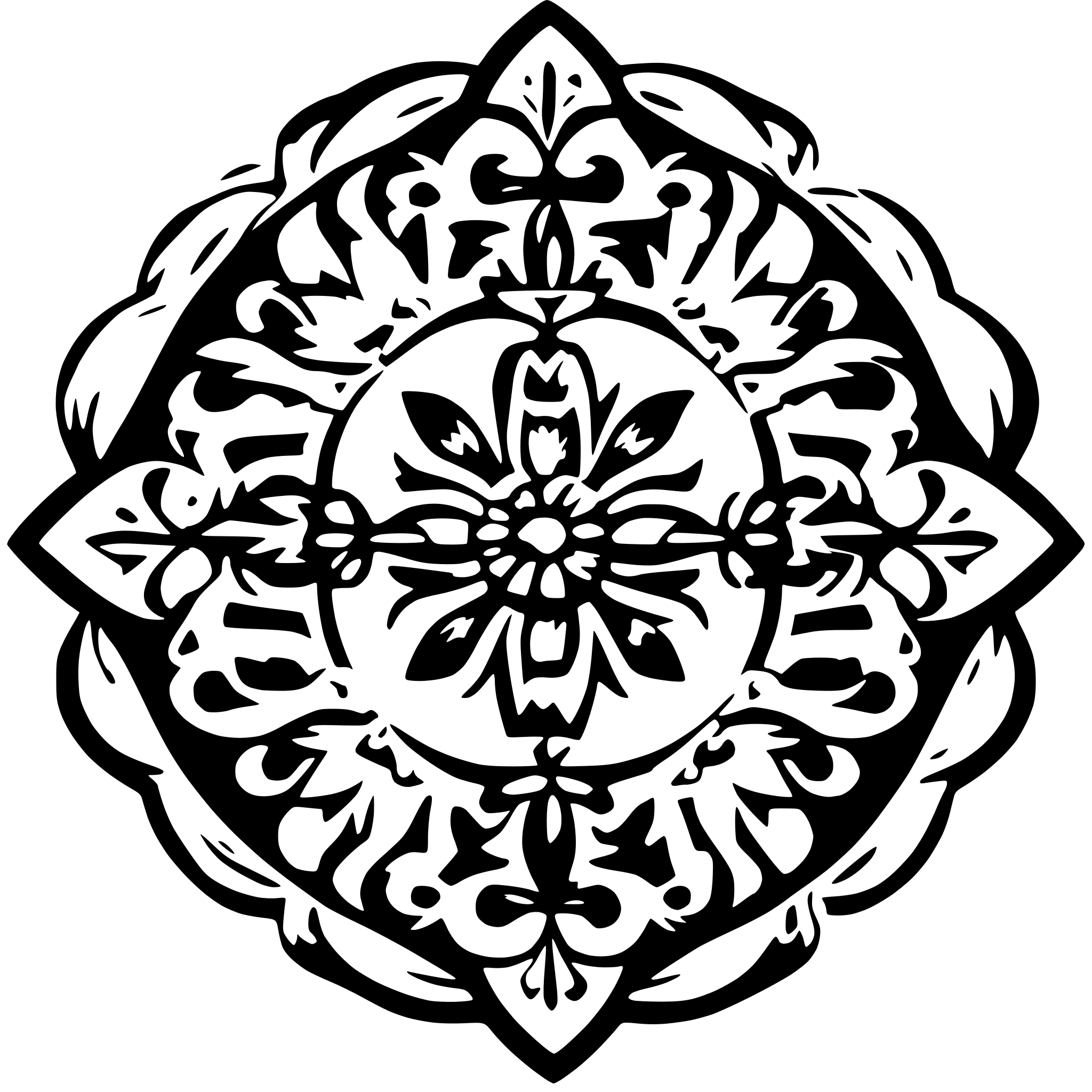 AI-generated SVG of a symmetric talavera