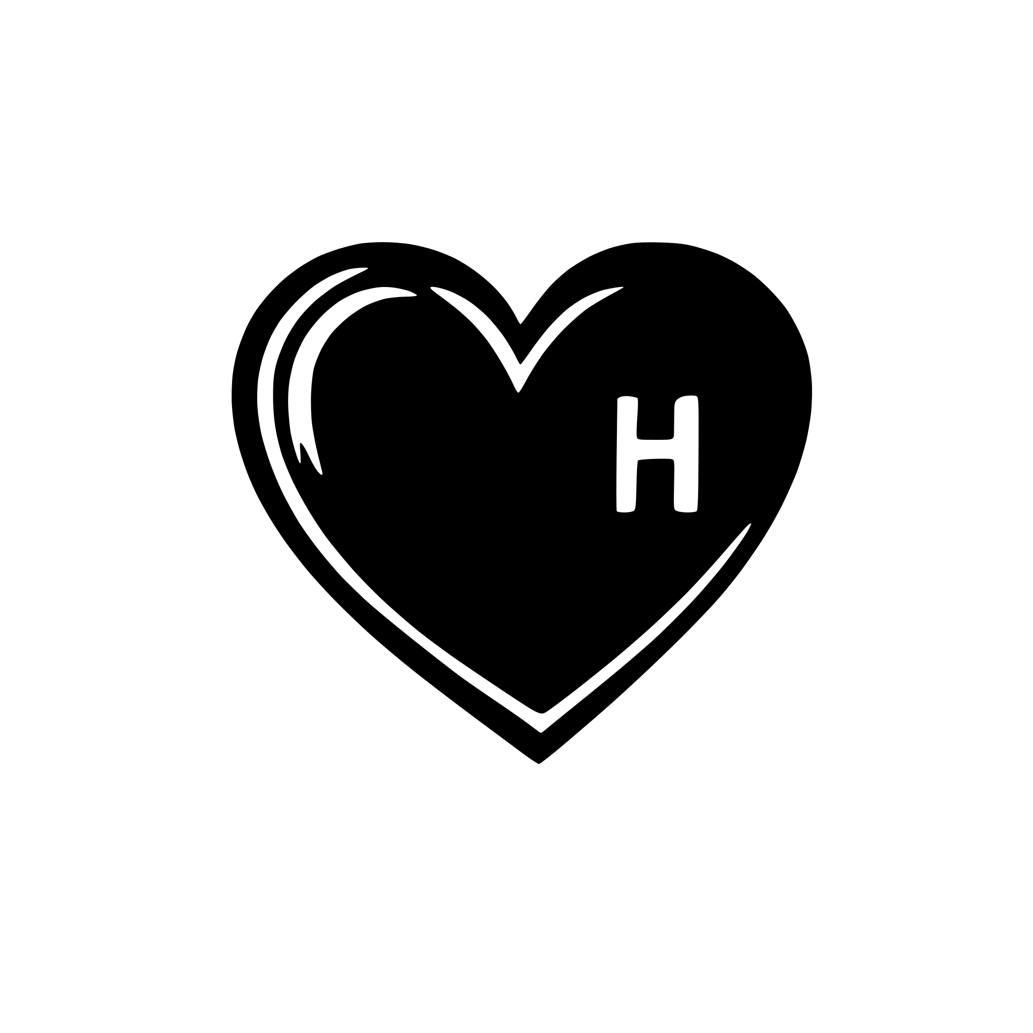 AI-generated SVG of a heart shape and h letter