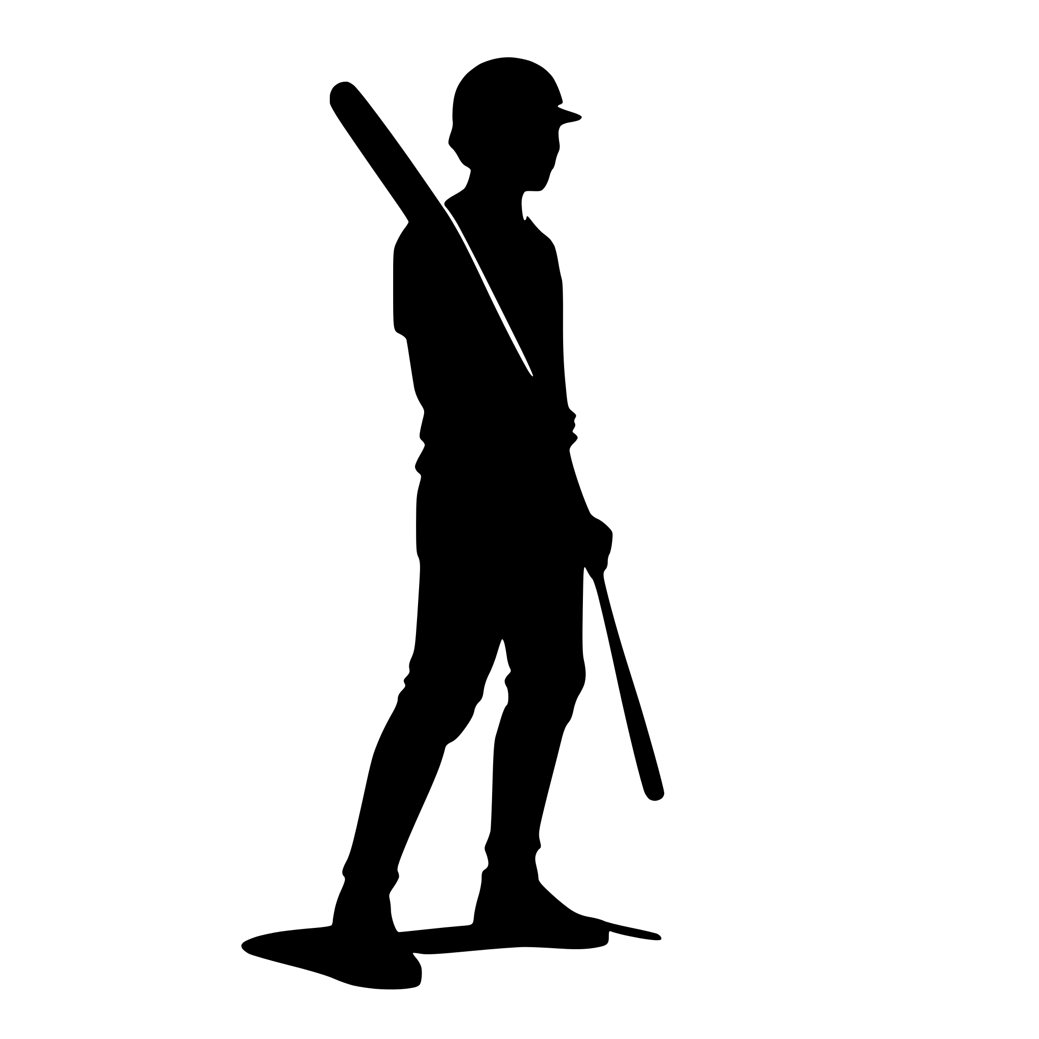 AI-generated SVG of a a silhouette in black colour of a batsman in cricket