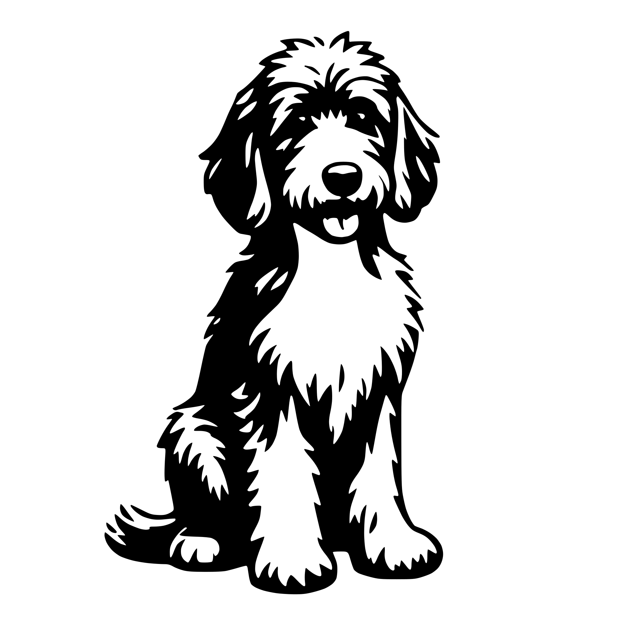 AI-generated SVG of 'aussiedoodle'