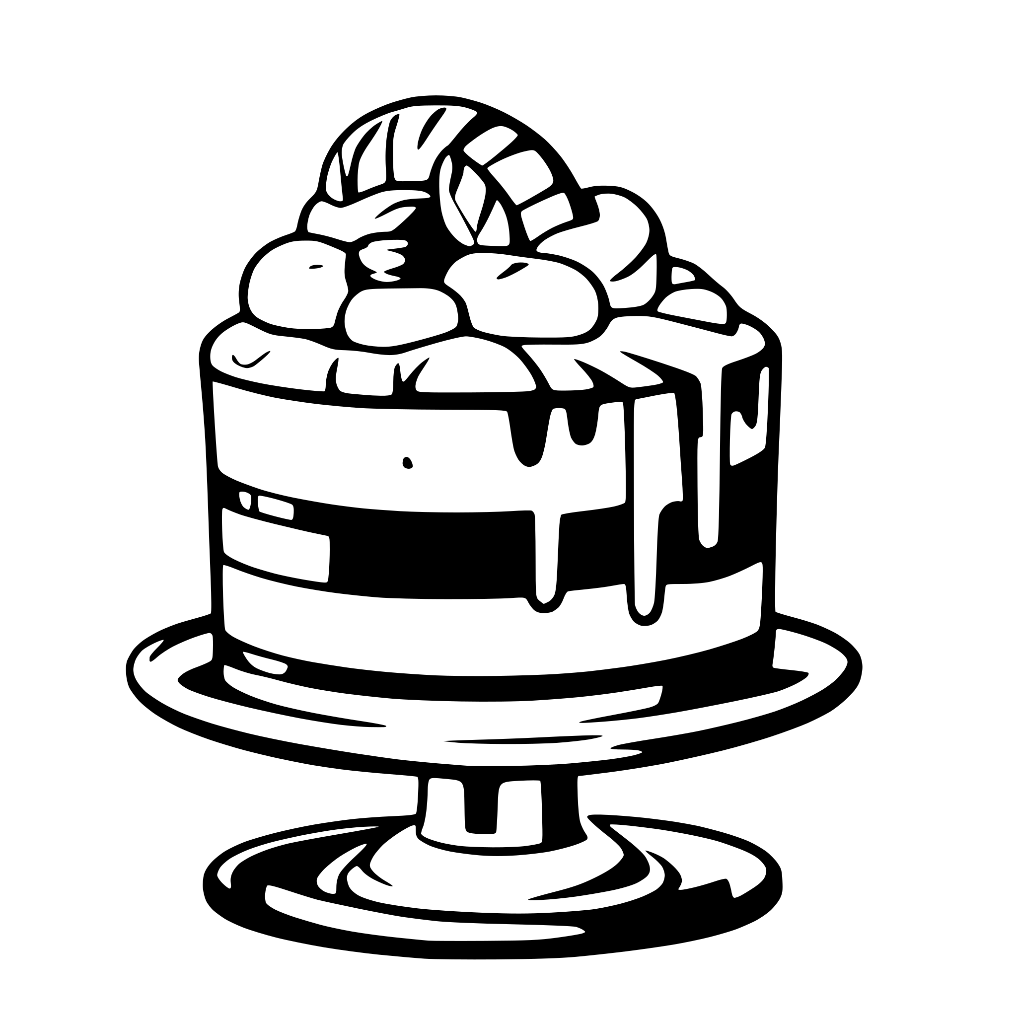AI-generated SVG of a bakery cake with color