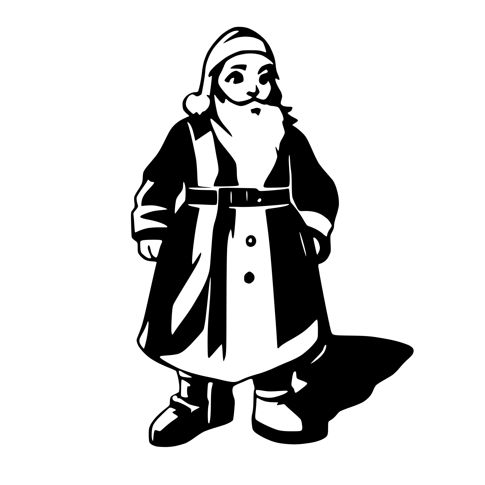 AI-generated SVG of a santa claus full body
