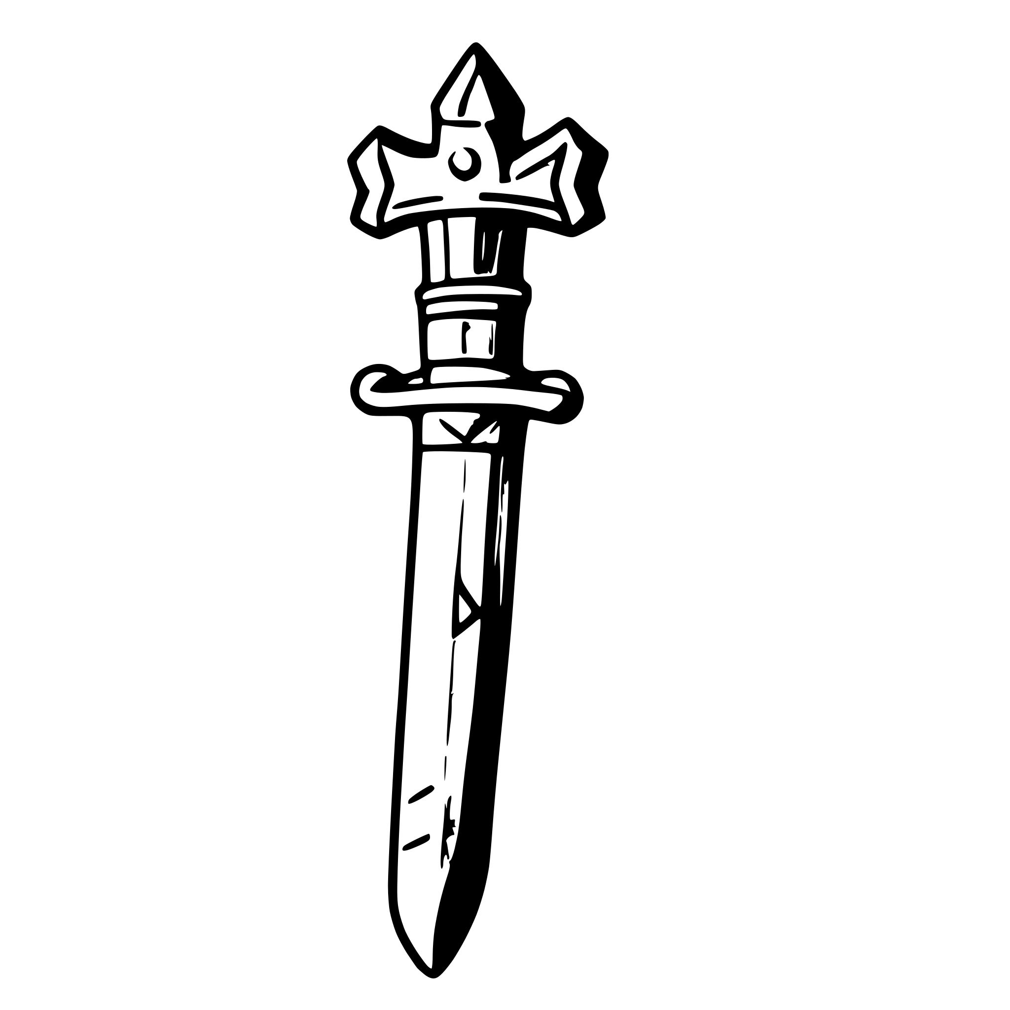 AI-generated SVG of a a medieval sword with crown and castle