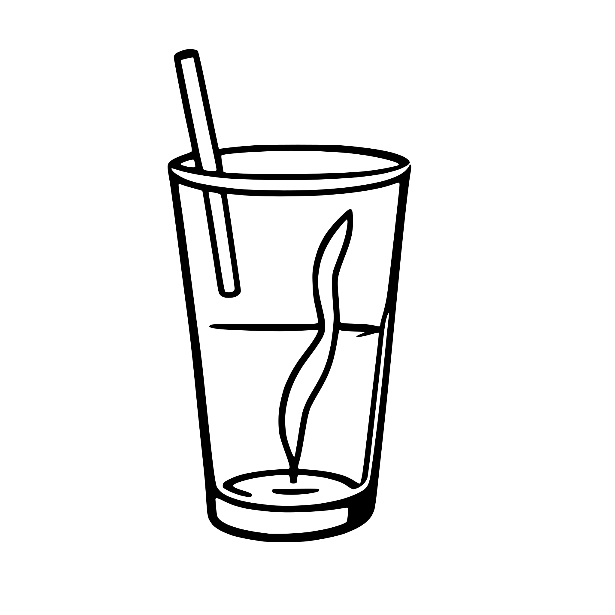 AI-generated SVG of a a glass of water with a straw