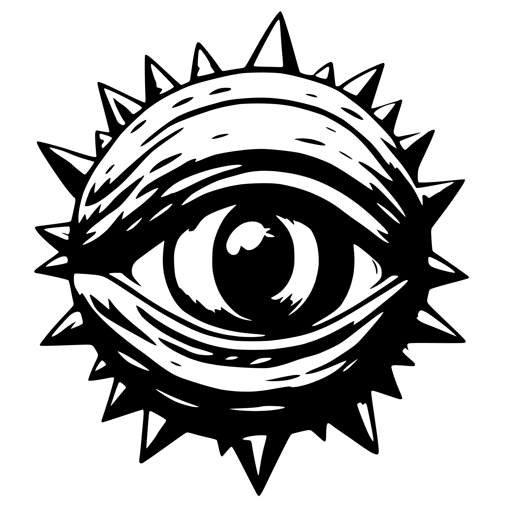 AI-generated SVG of 'Beholder Eye Tyrant'