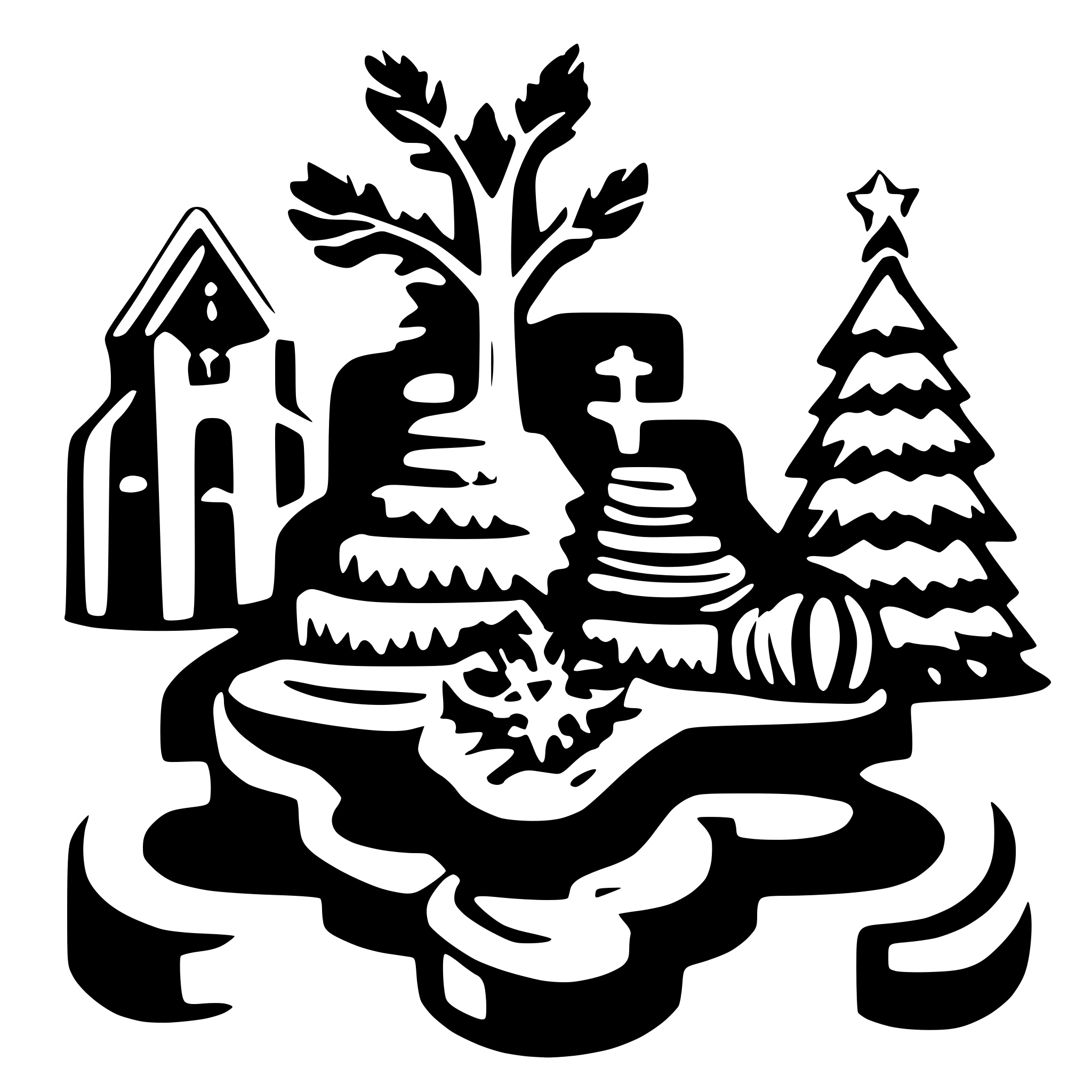 SVG Bundle for 'black and white illustrated cartoon style christmas ...