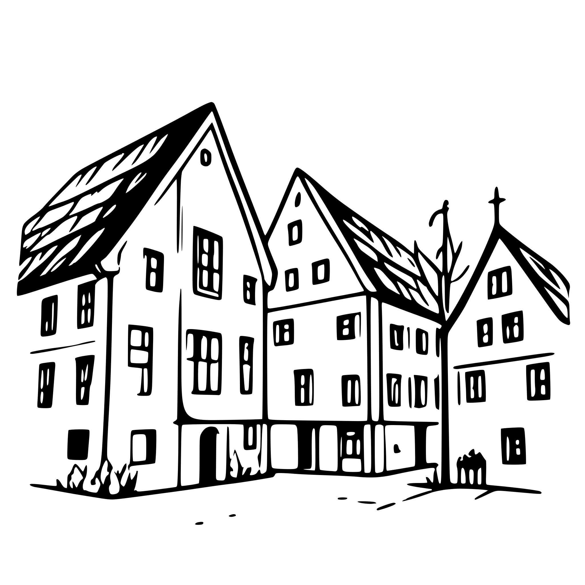 AI-generated SVG of a City of Ulm, Germany in 1879, with classic buildings and small-town atmosphere in the 19th century