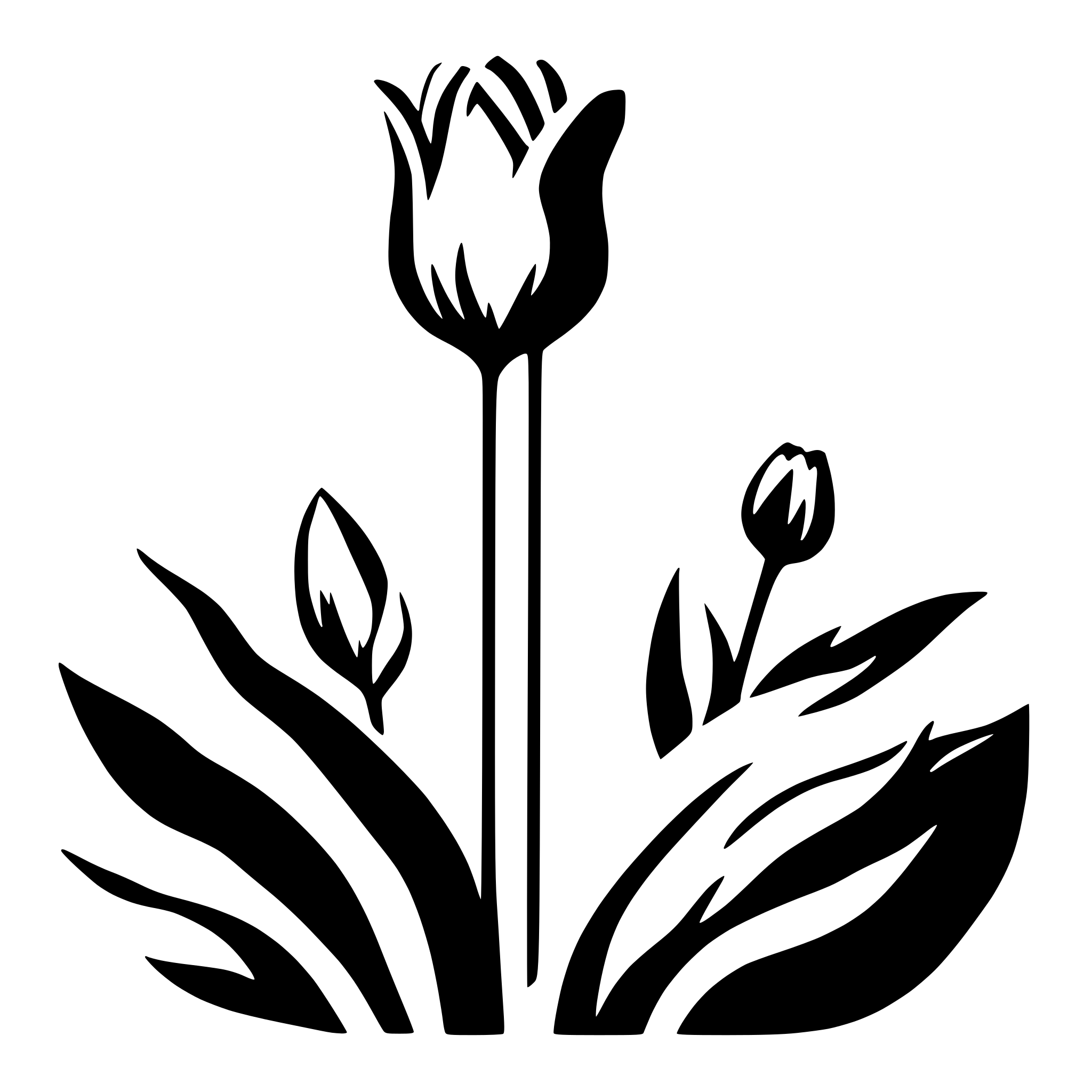 AI-generated SVG of 'Red and white tulipe flower'