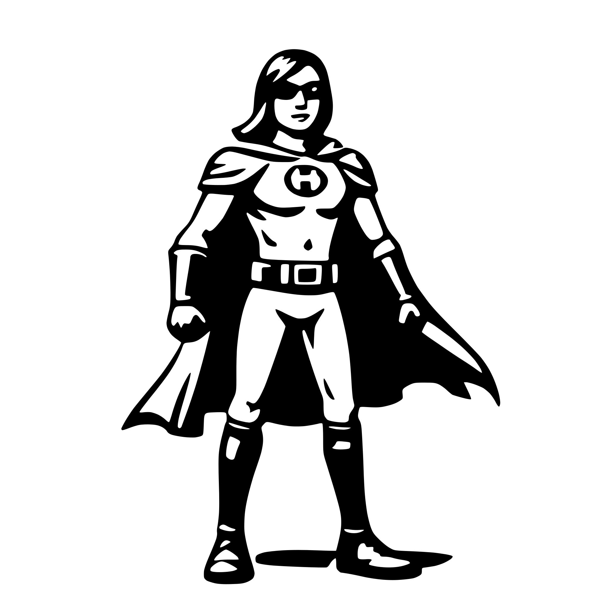 AI-generated SVG of a superhero