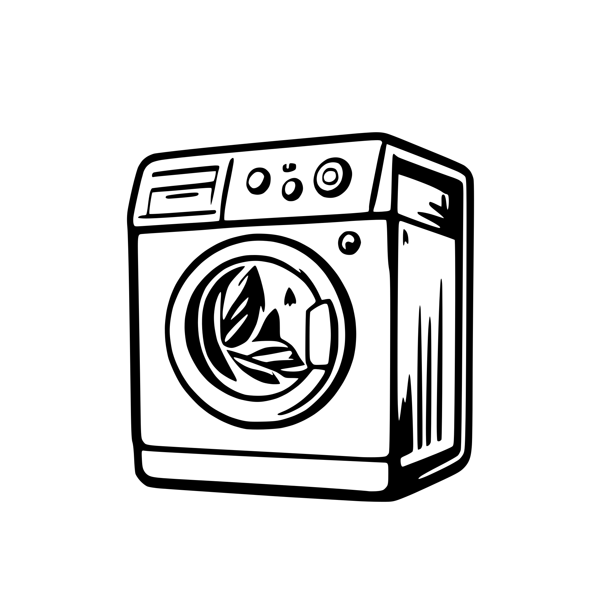 AI-generated SVG of a Washing Machine with light blue color