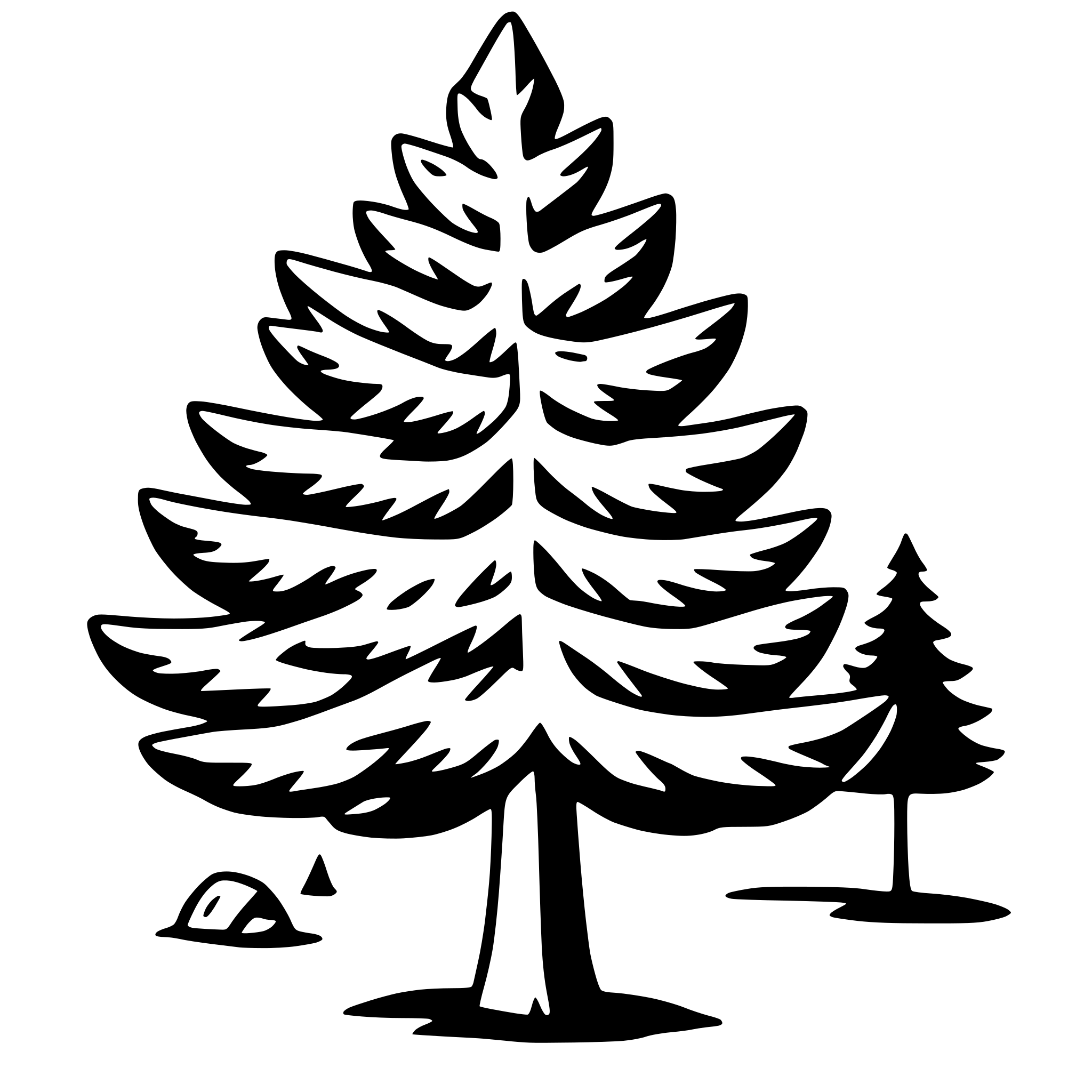 AI-generated SVG of 'fir tree'