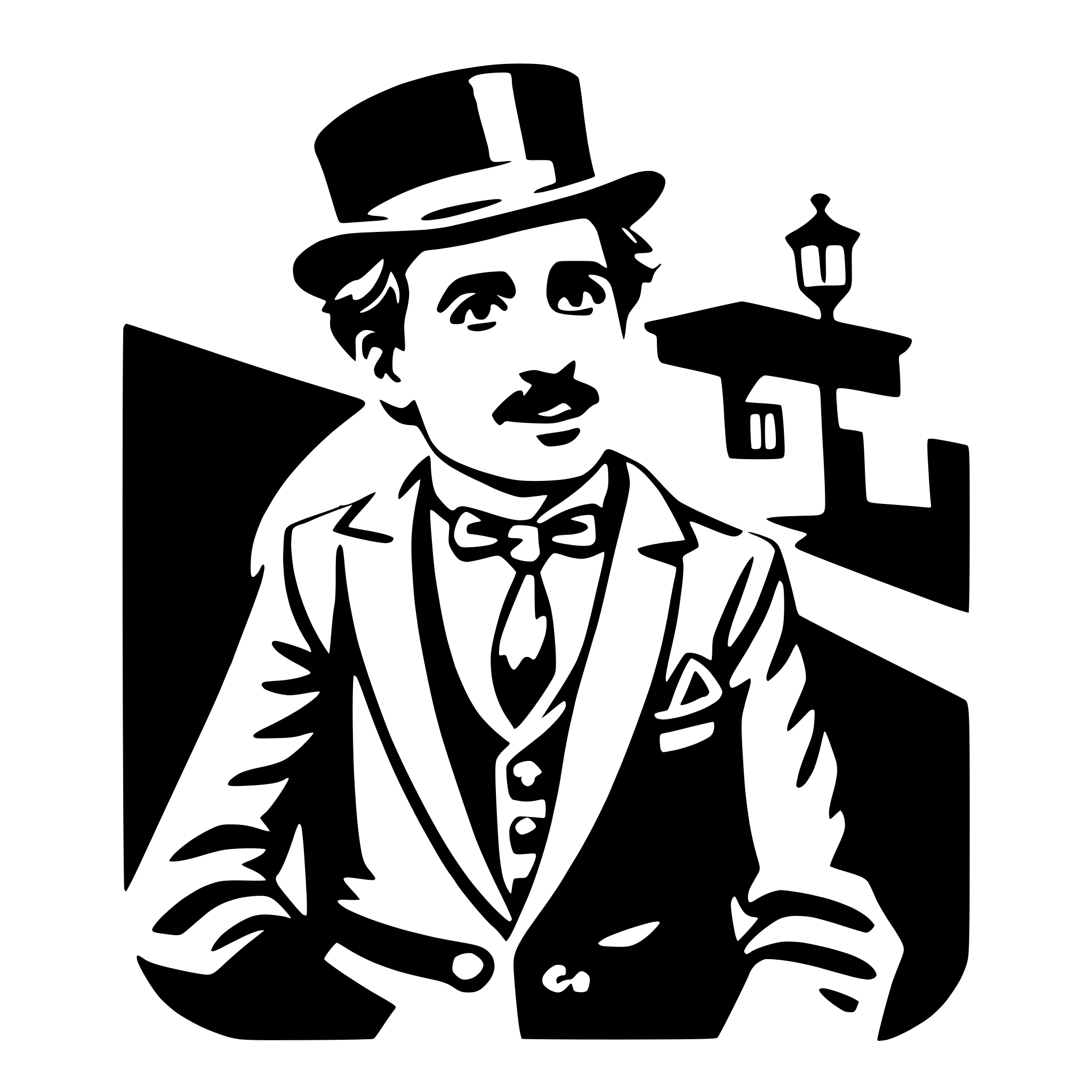 AI-generated SVG of a charlie chaplin