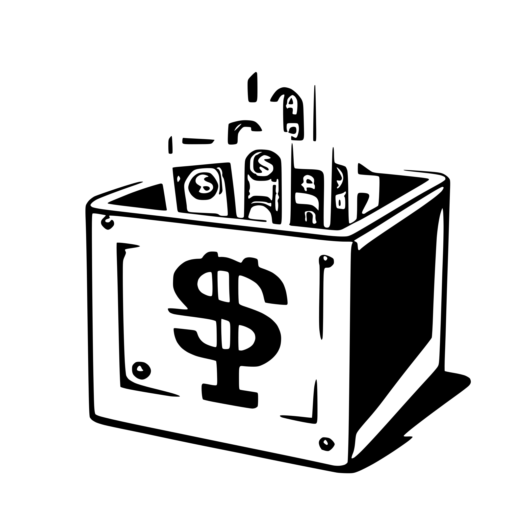 AI-generated SVG of 'dollar box'