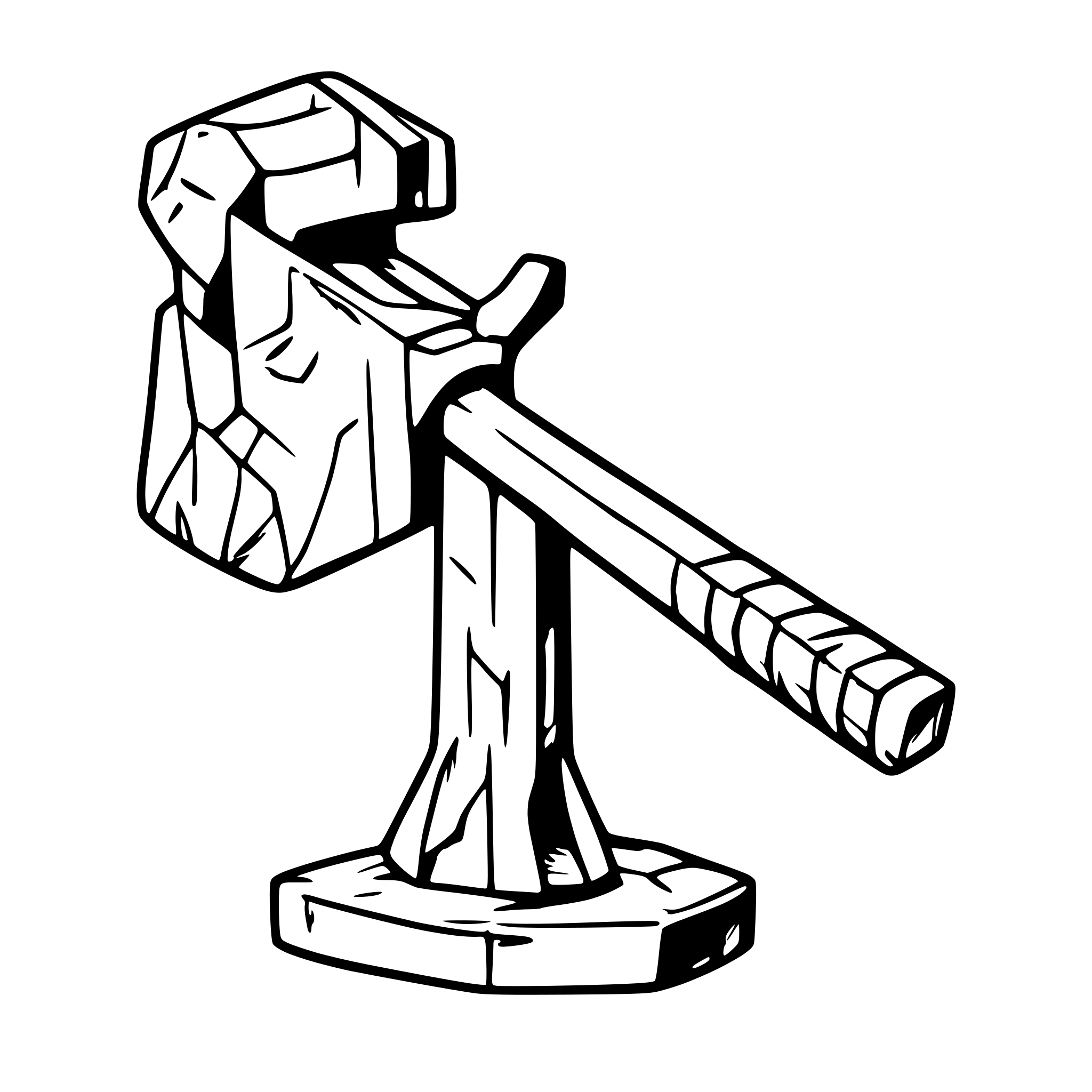 AI-generated SVG of a a sledgehammer for war