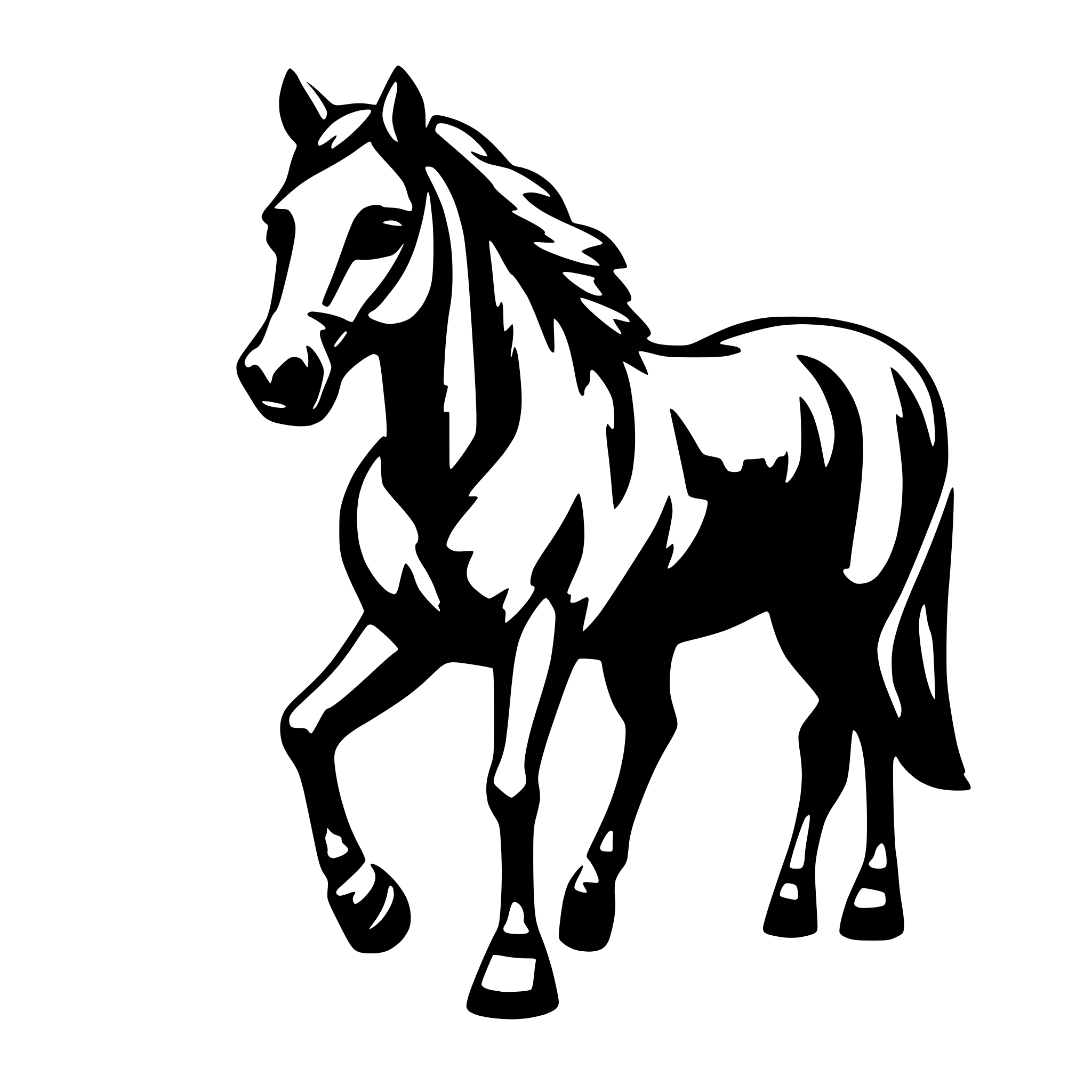AI-generated SVG of a horse