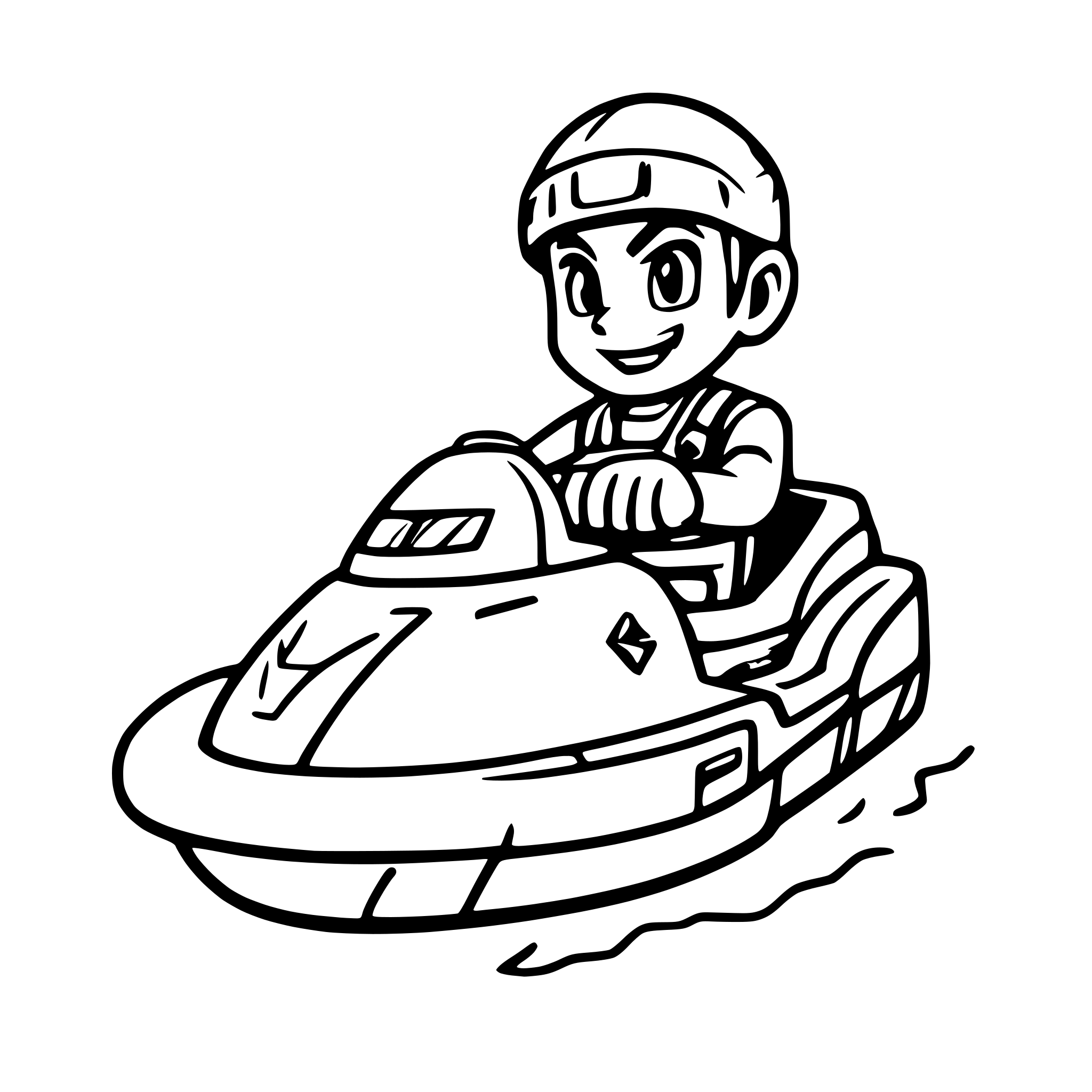 AI-generated SVG of a super mario racing a seadoo in the style of mariokart game