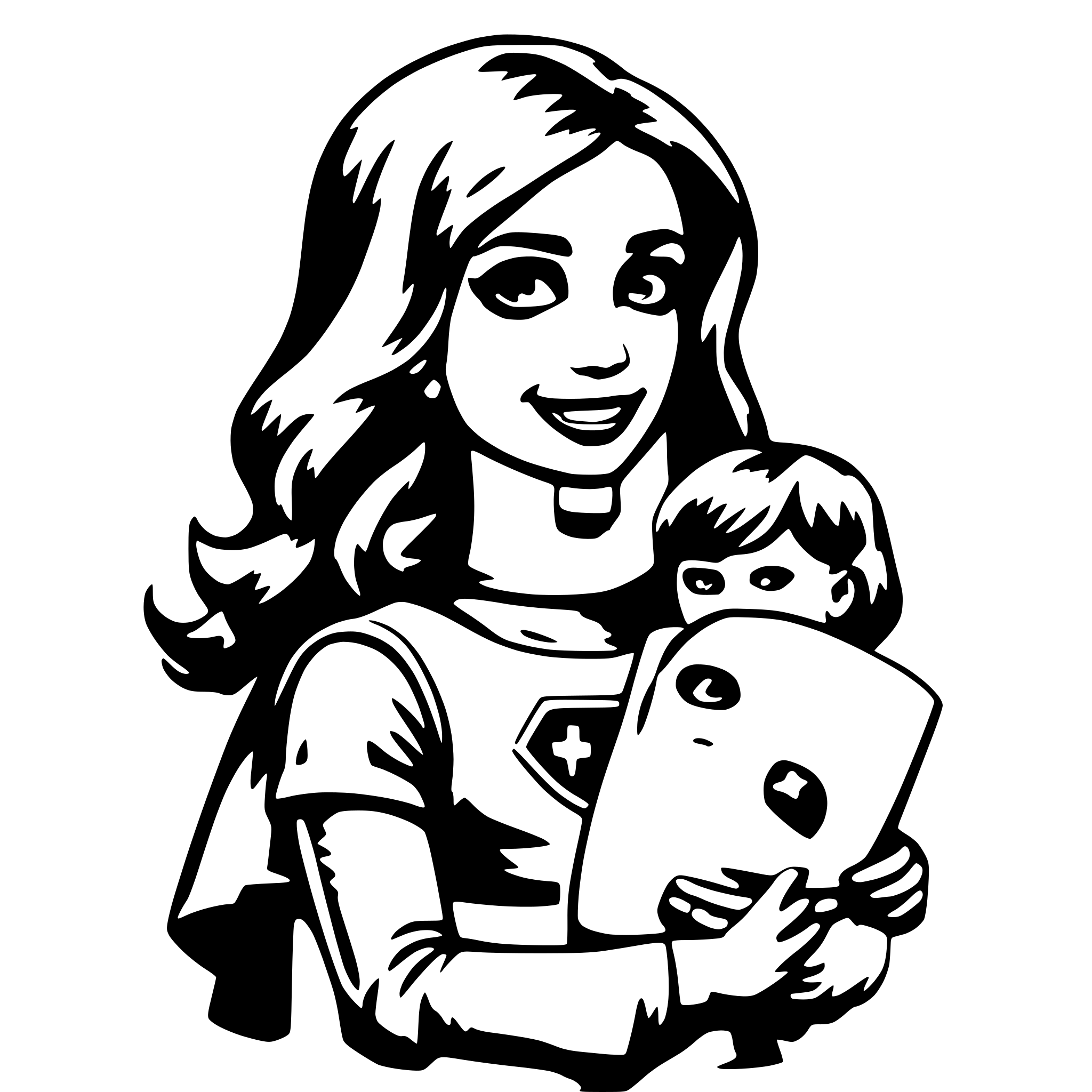 AI-generated SVG of a babysitter superhero