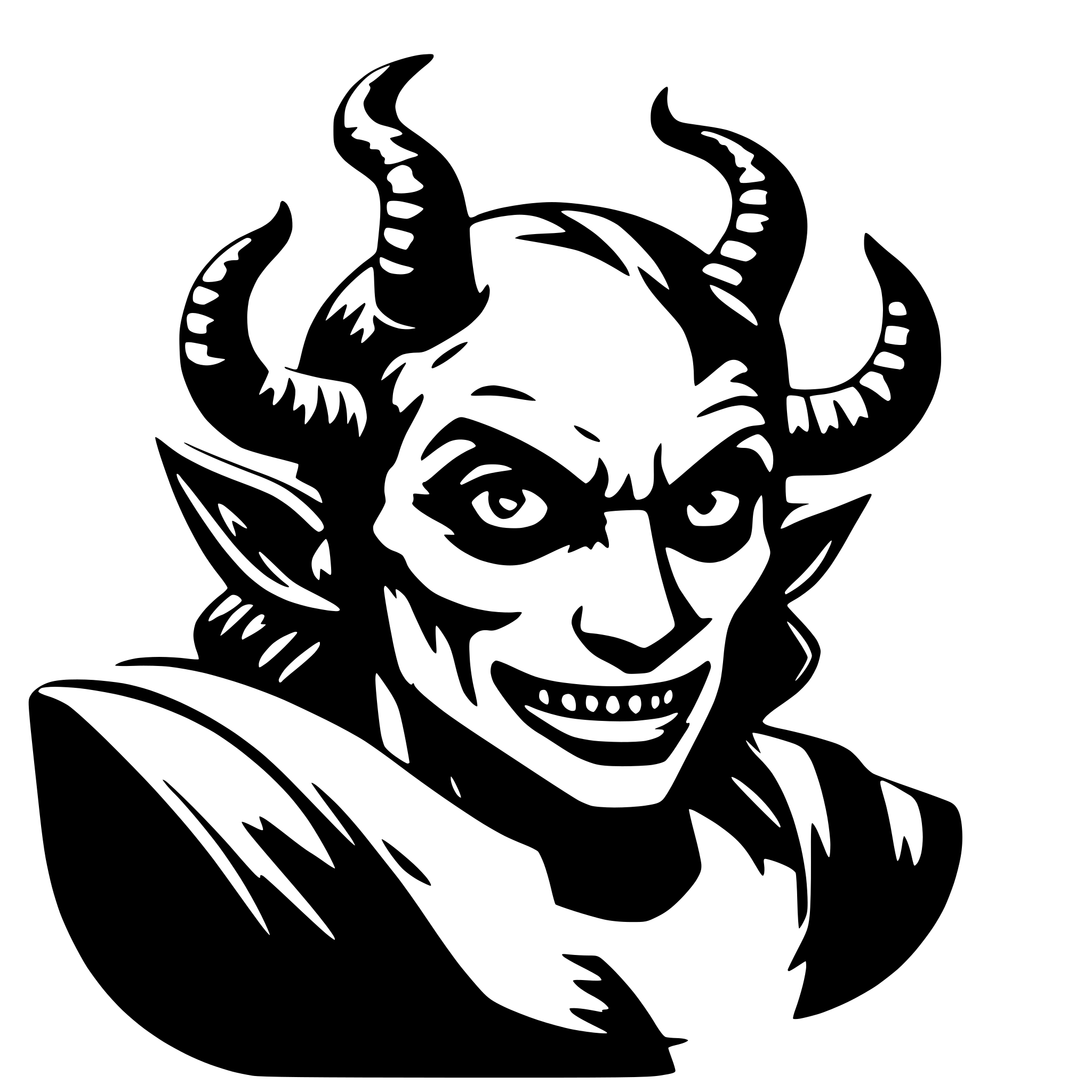 AI-generated SVG of a a demon