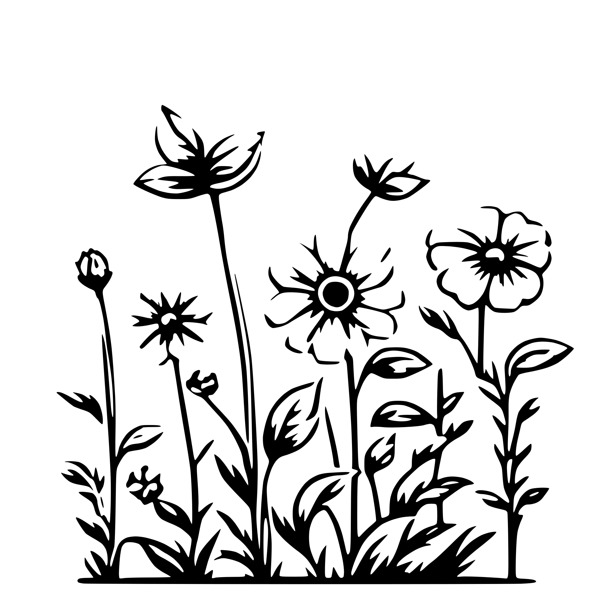 AI-generated SVG of 'rolse floral divider header'