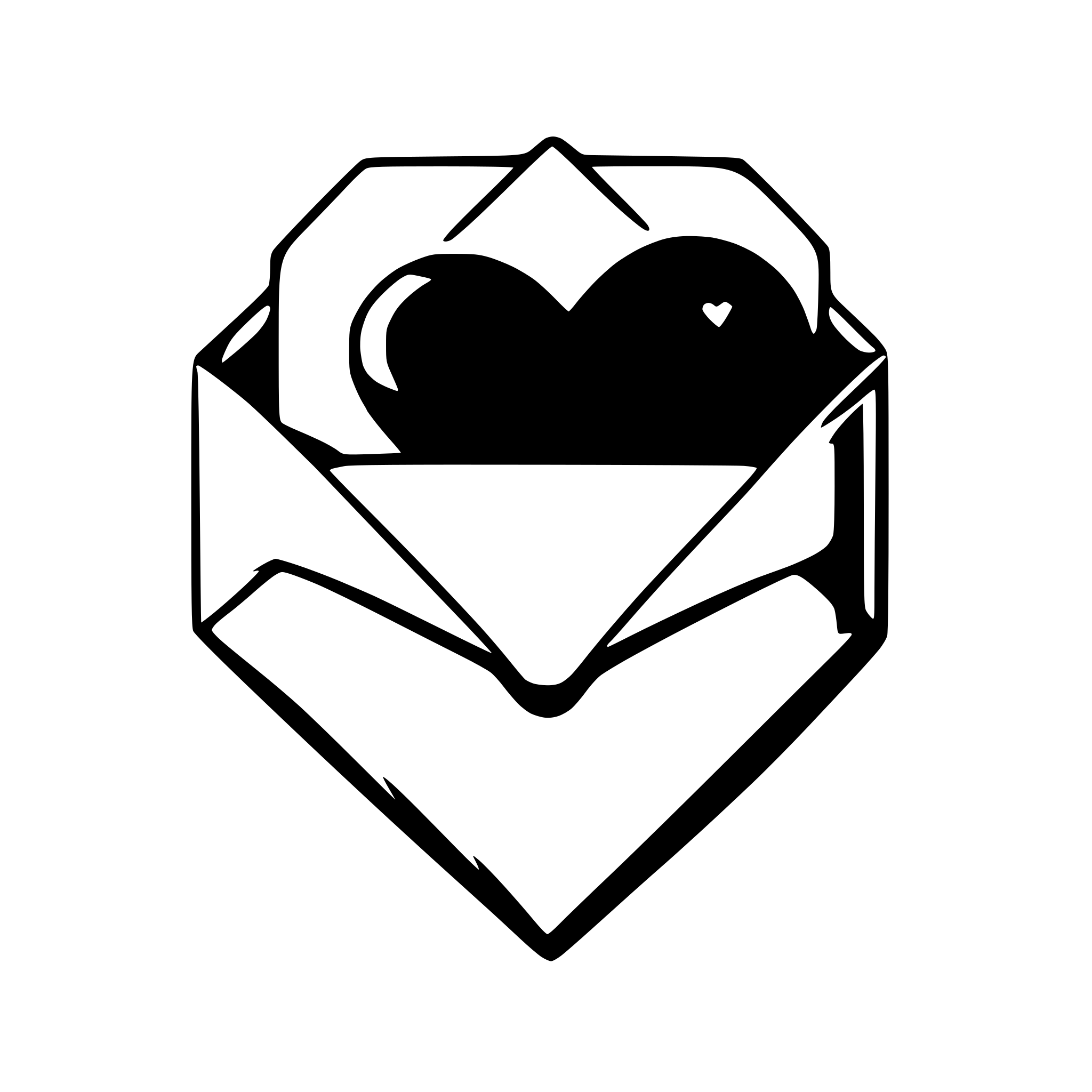AI-generated SVG of 'envelope with heart in middle'