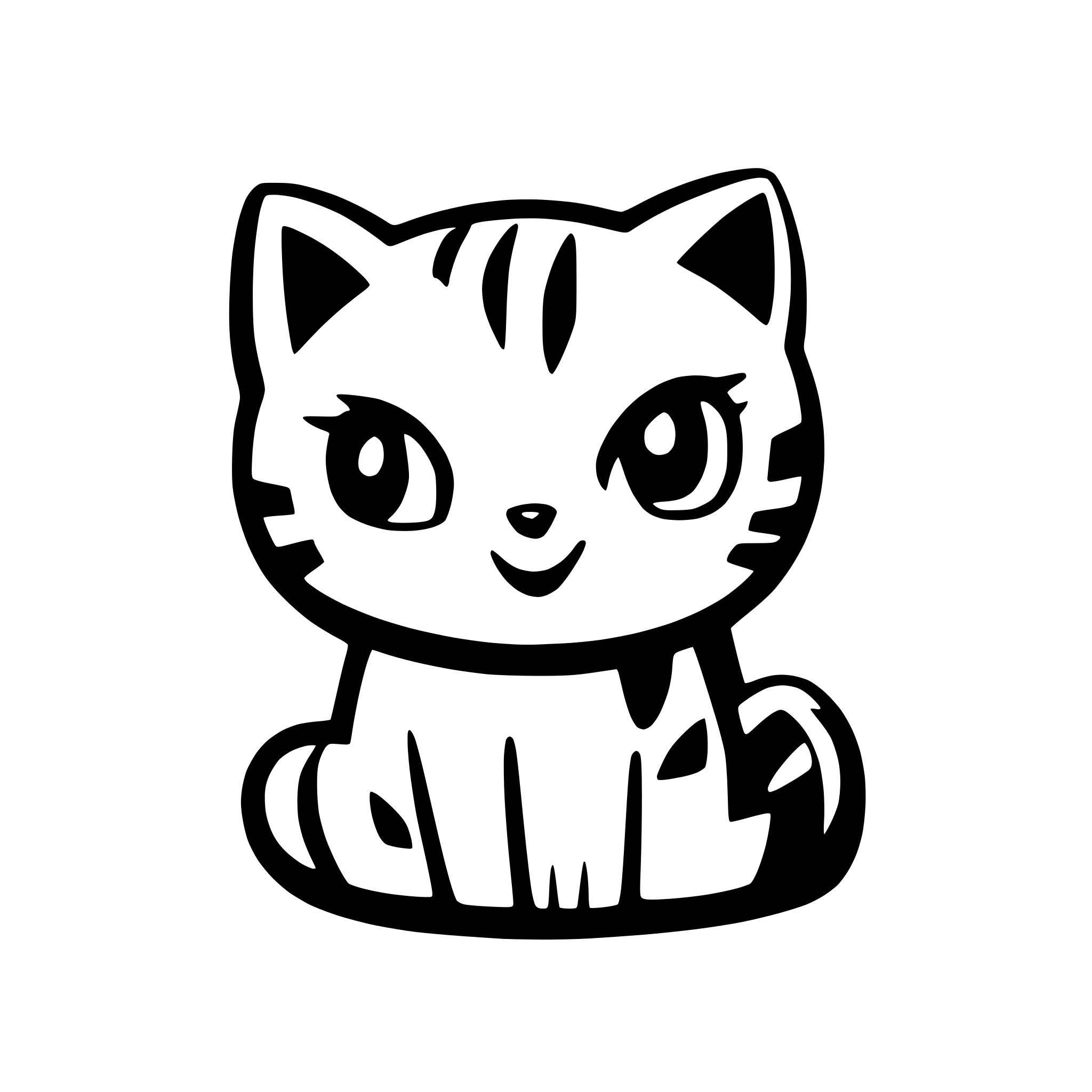 AI-generated SVG of a cat cute