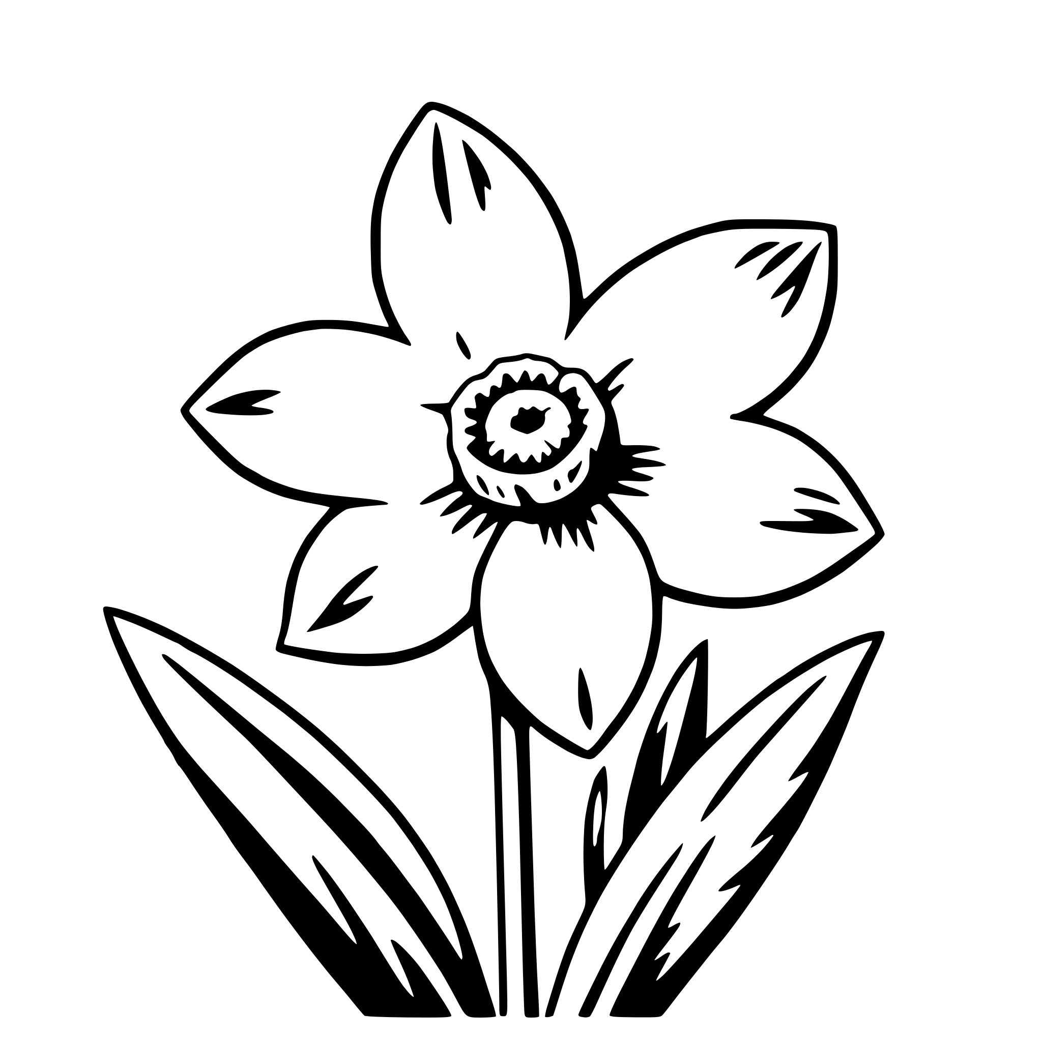 AI-generated SVG of 'daffodil'