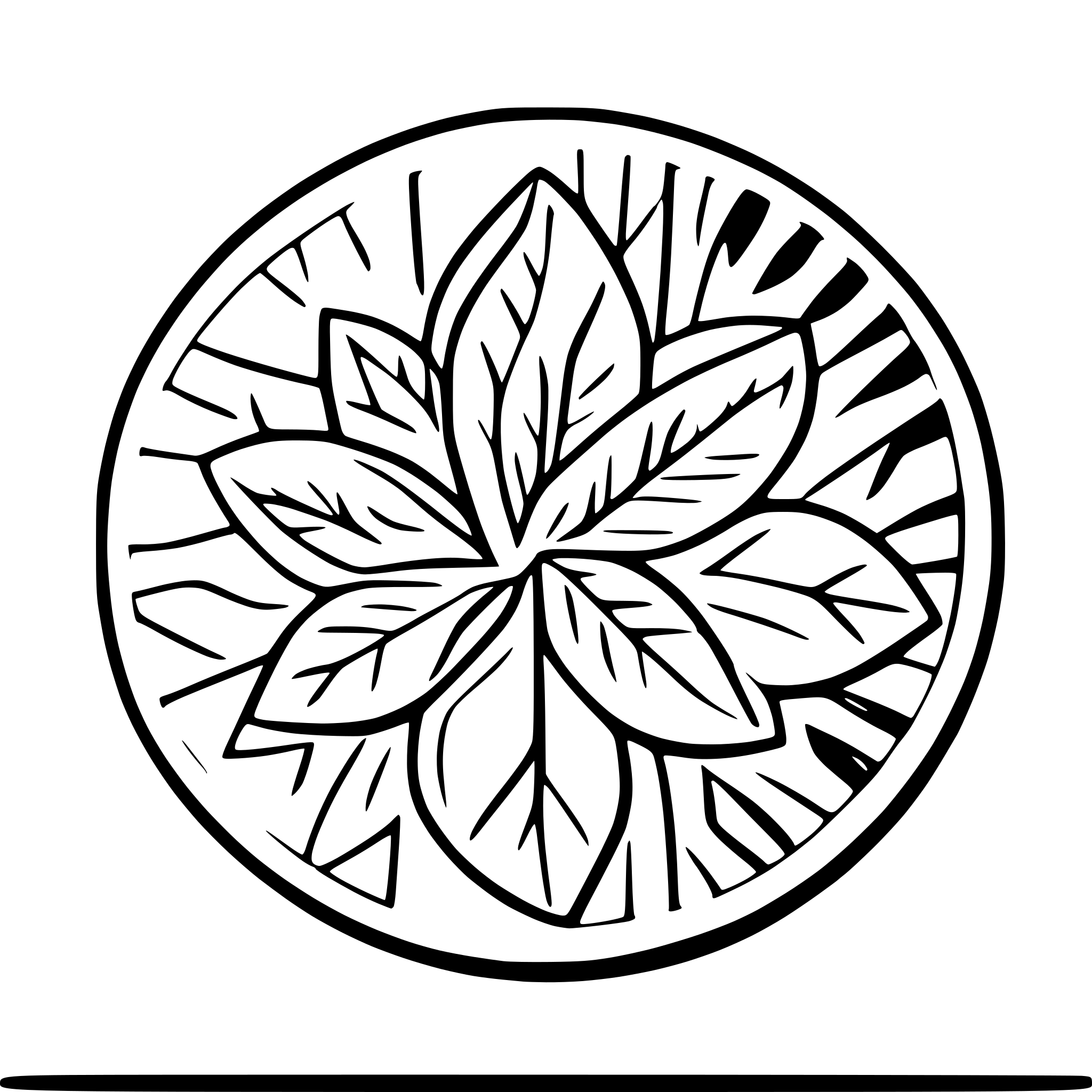 AI-generated SVG of a Mandala Zahnrad