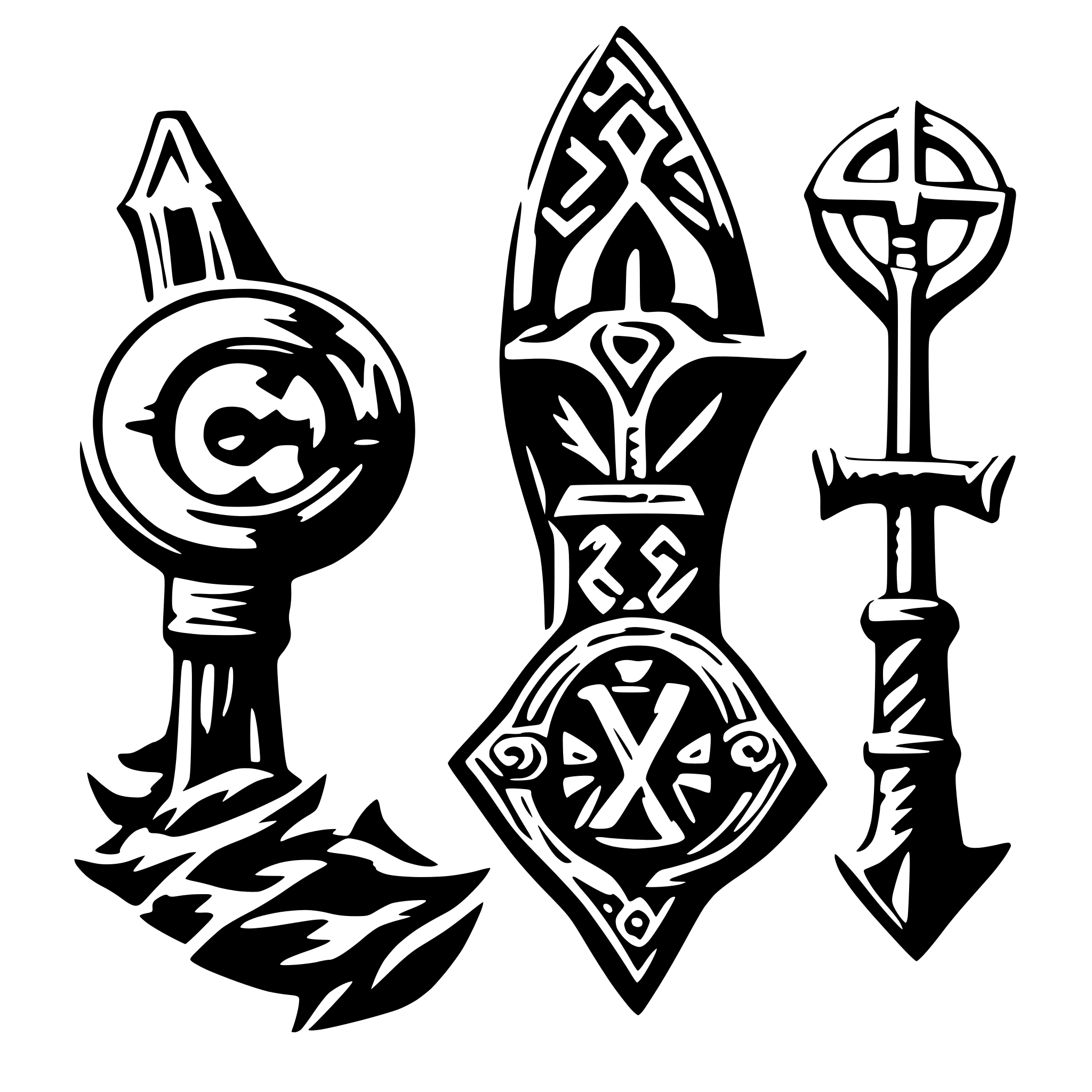 AI-generated SVG of a viking symbols