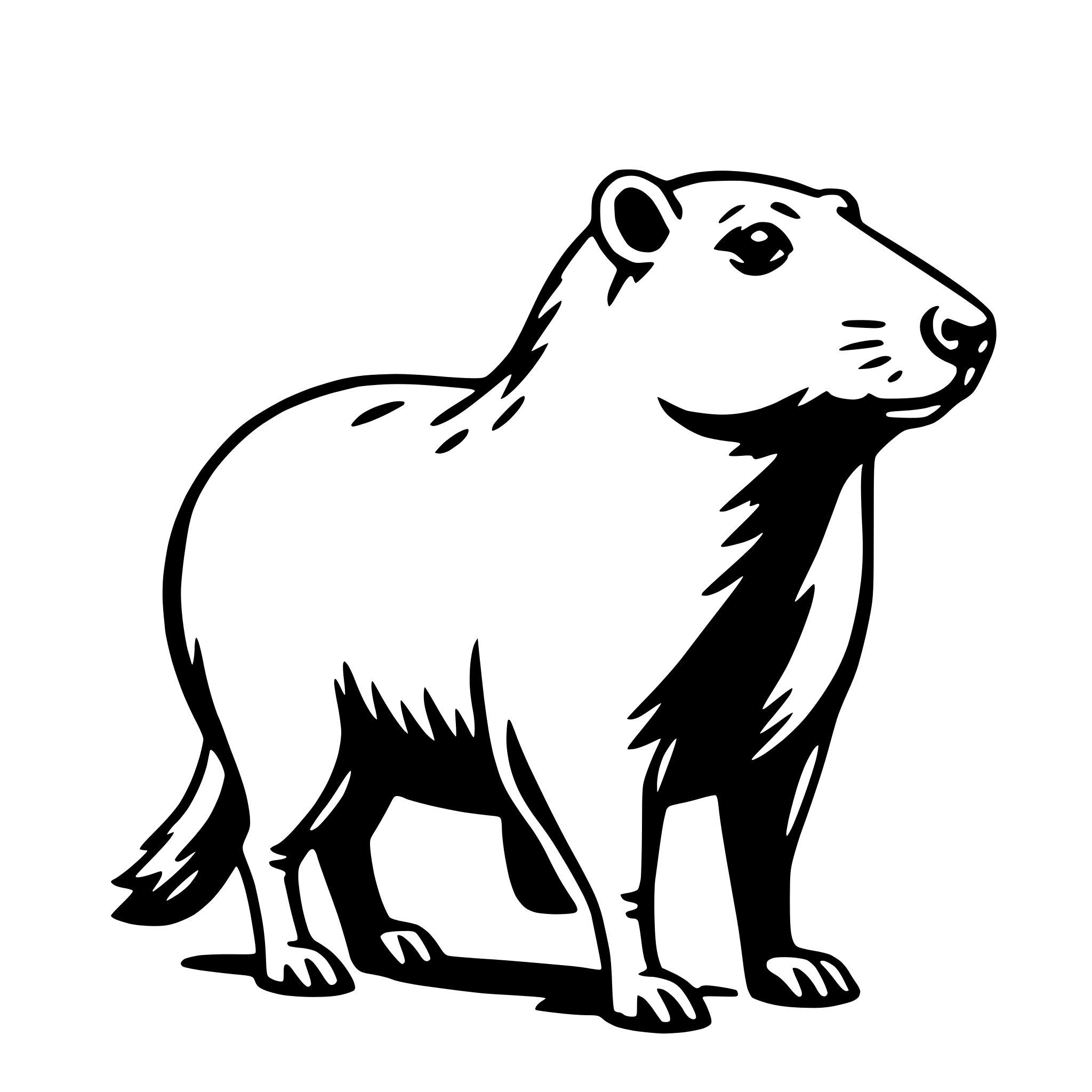 AI-generated SVG of 'capybara'