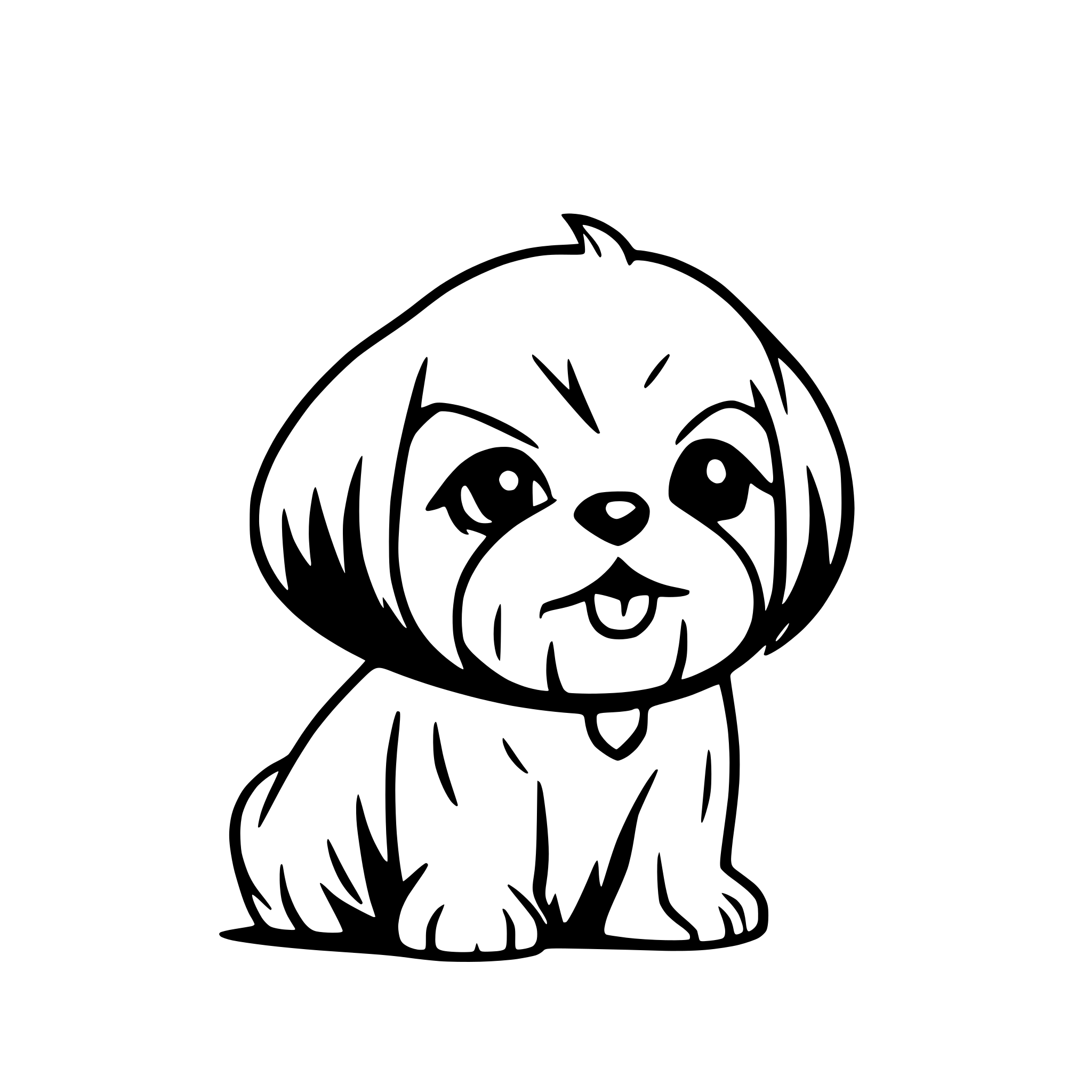 AI-generated SVG of 'shih tzu sweet face'