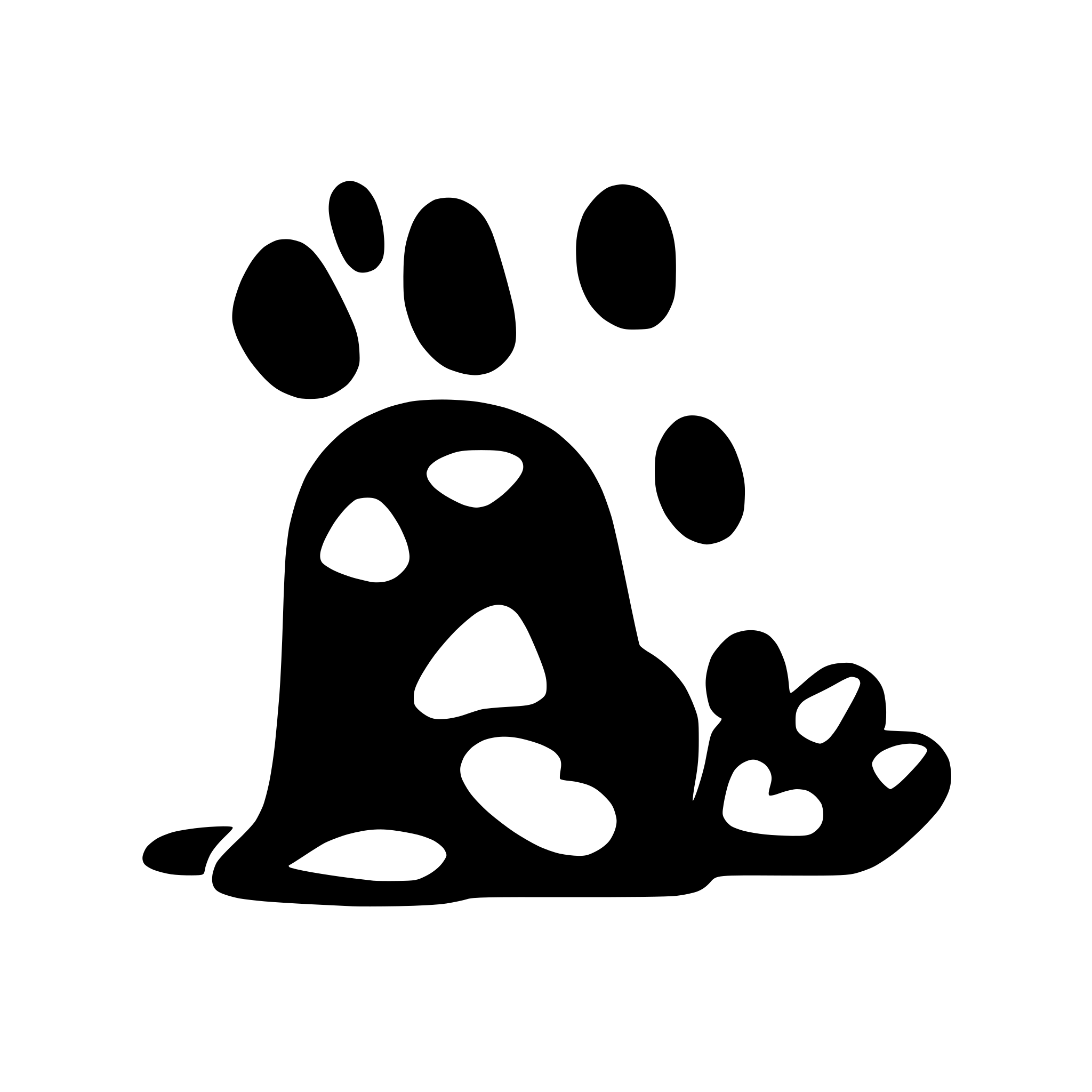 AI-generated SVG of 'background with dogpaws'