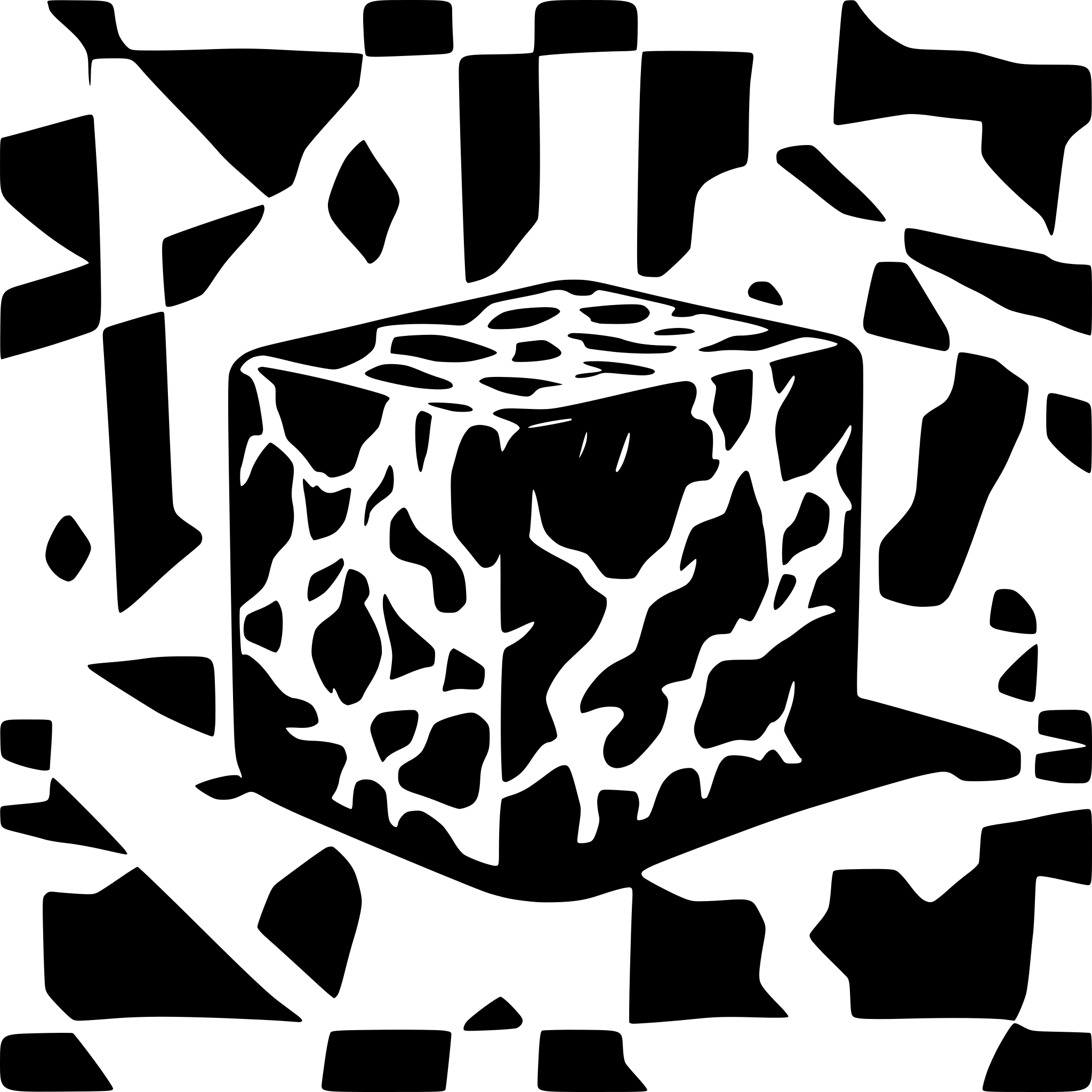 AI-generated SVG of a Black stone cube with very thing cracks
