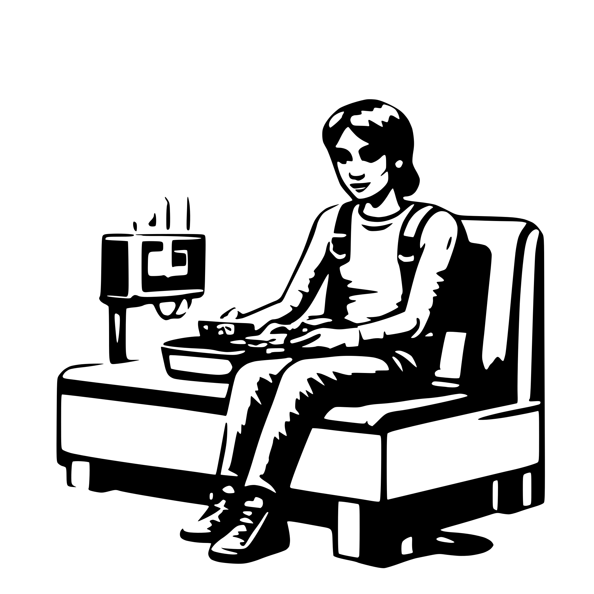 AI-generated SVG of a Blood donating person