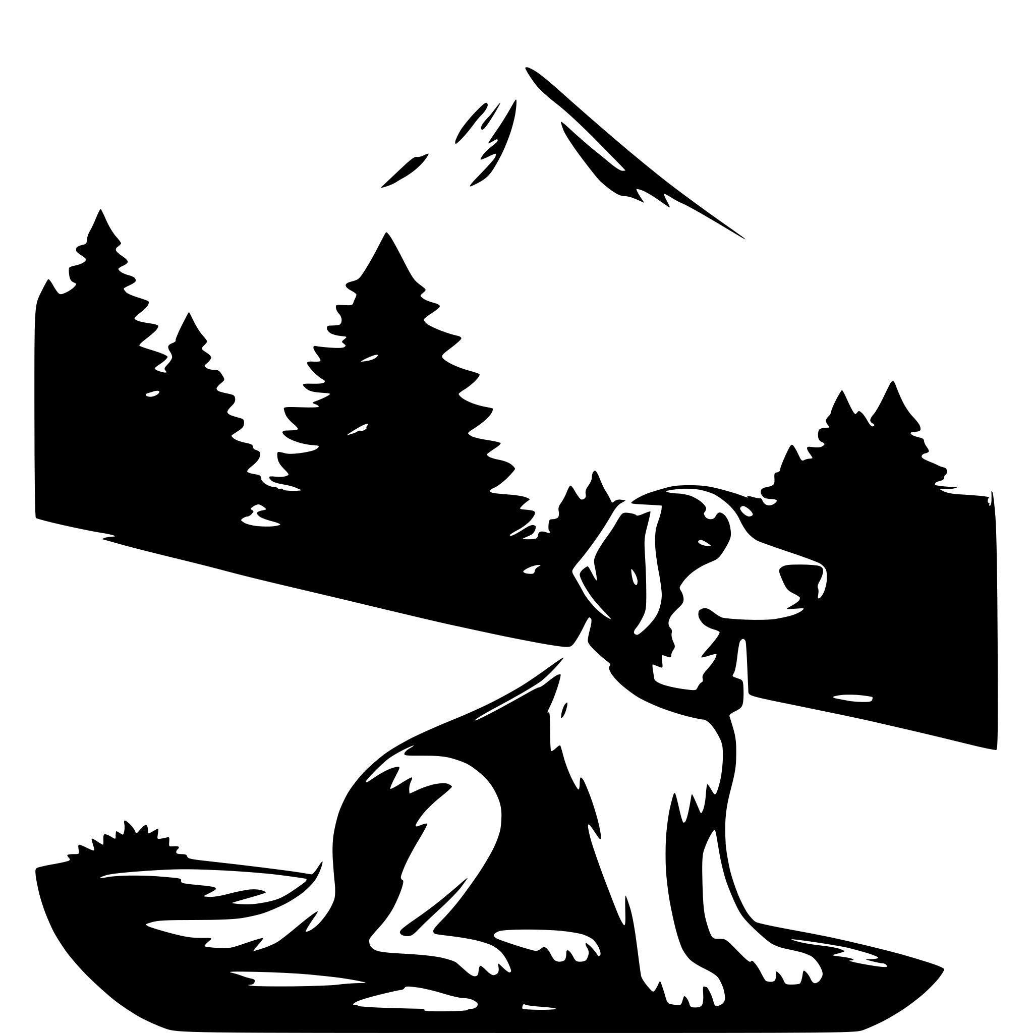 AI-generated SVG of 'moutain with dog'