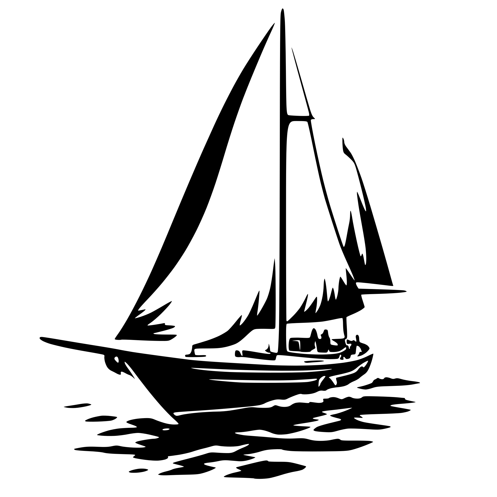 AI-generated SVG of a Drakkar style sailboat, with 2 sails one above the other