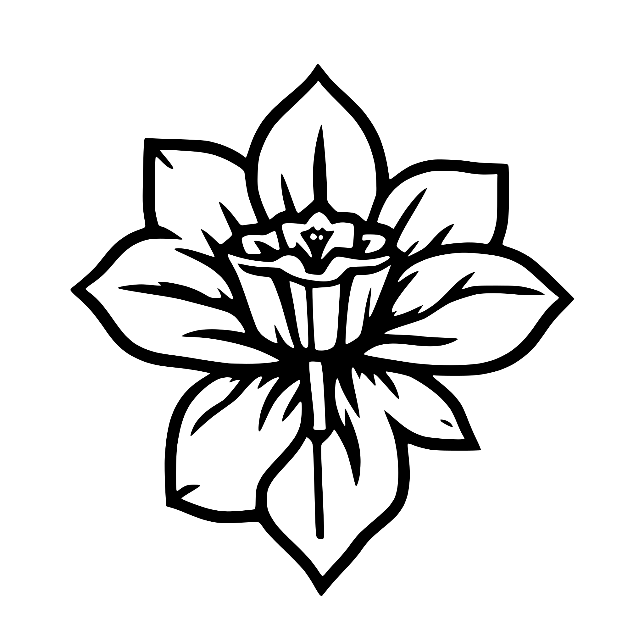AI-generated SVG of a Logo de fleur minimaliste ligne